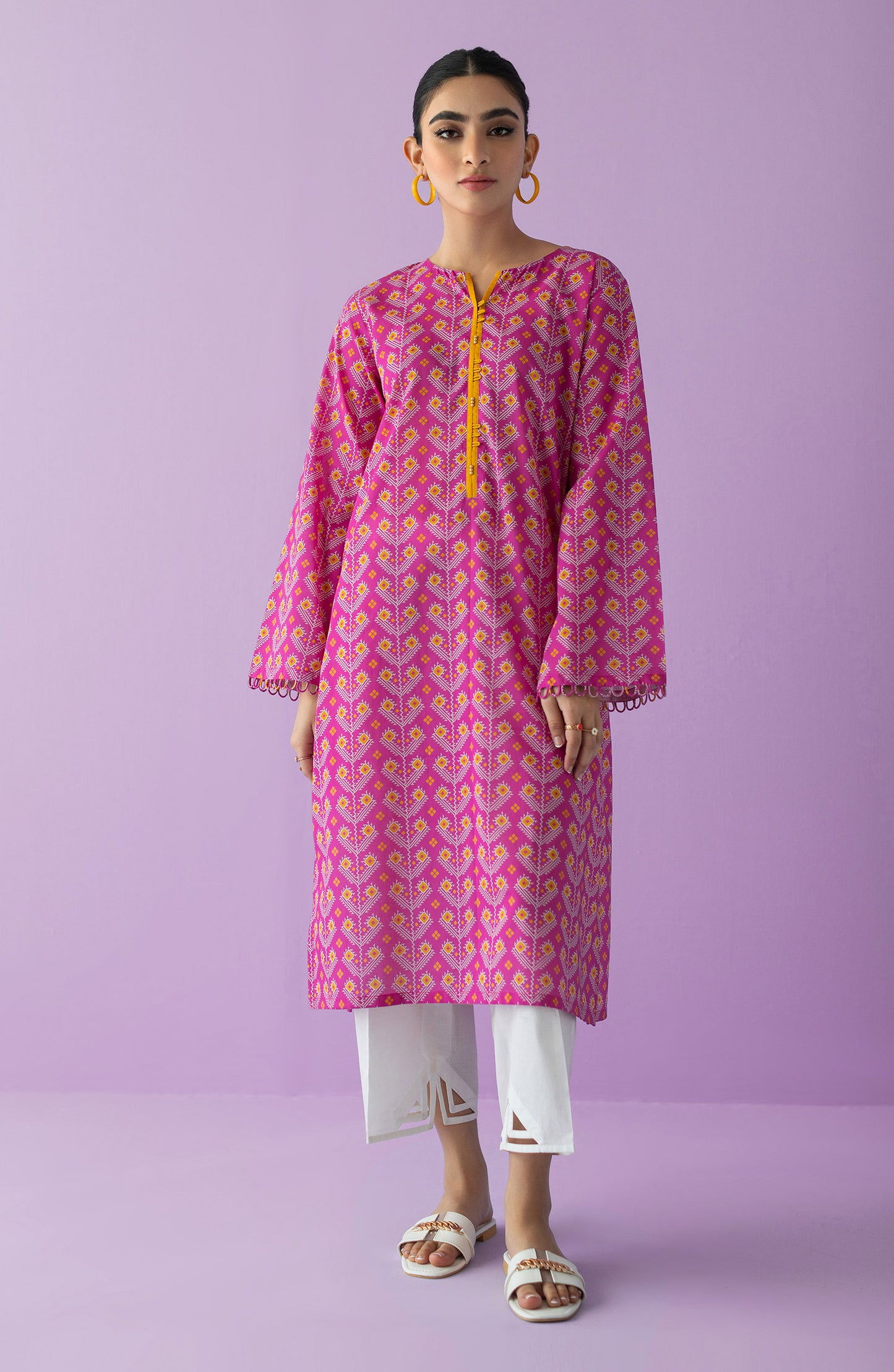 HCS-23-025/S PINK LAWN SCSHIRT READY TO WEAR SHIRT