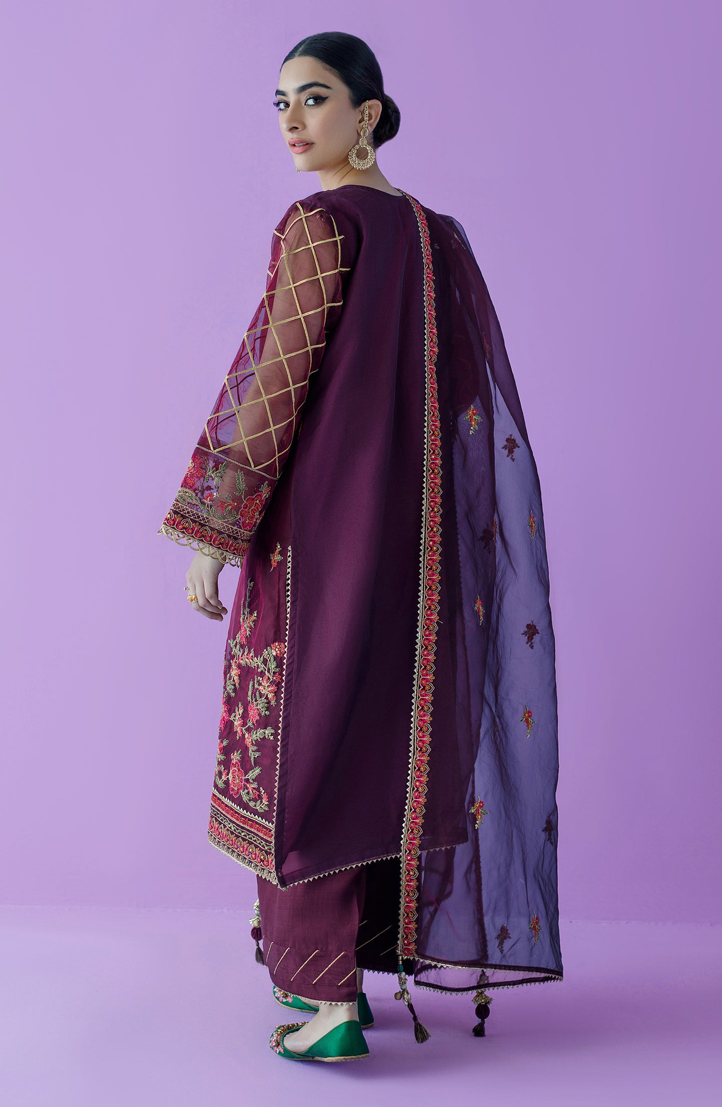 OTLF-23-031 MAGENTA COTTON UNSTITCHED SHIRT DUPATTA PANTS