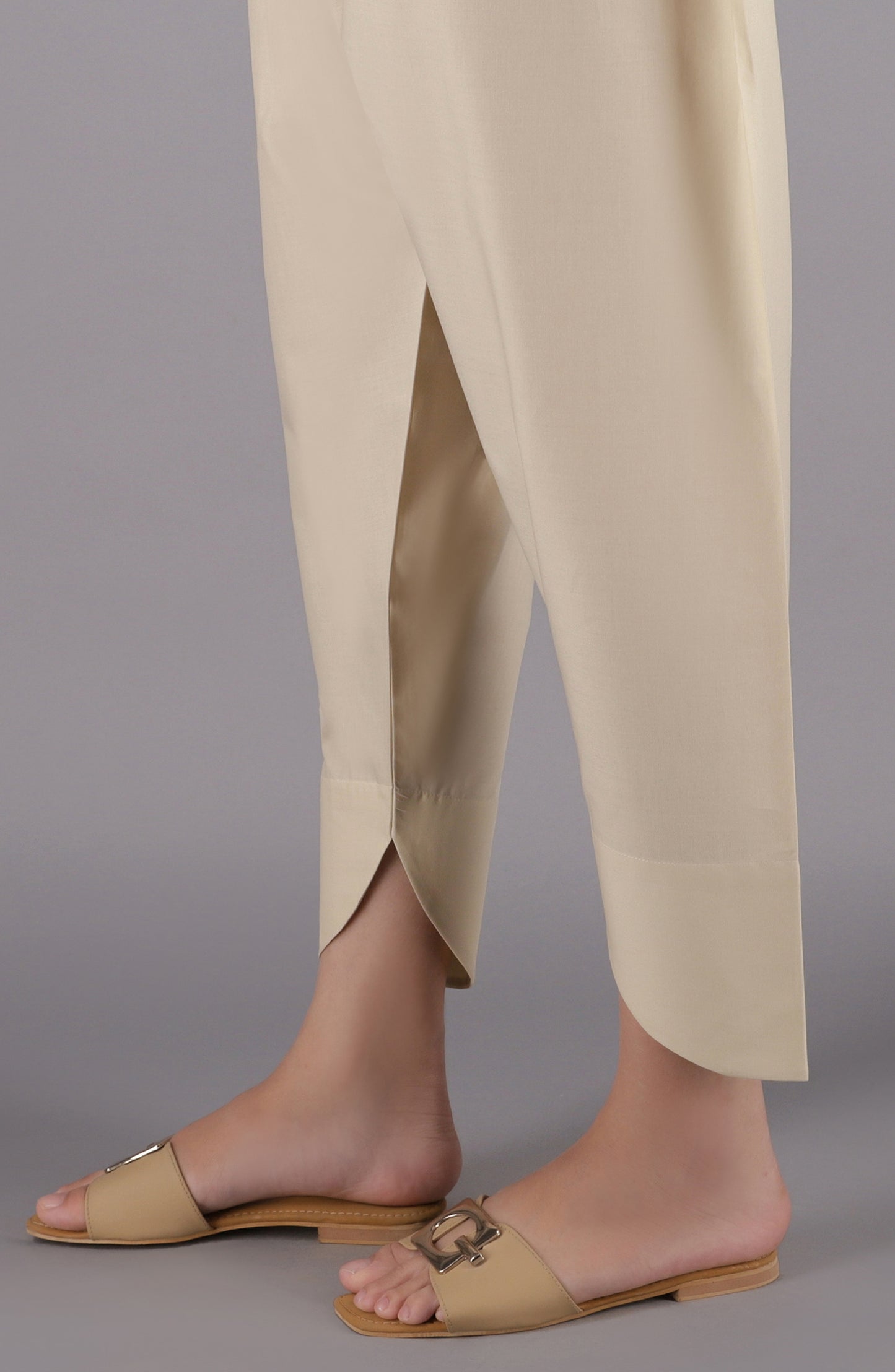 NRP-106/S BEIGE CAMBRIC SCSHALWAR STITCHED BOTTOMS SHALWAR