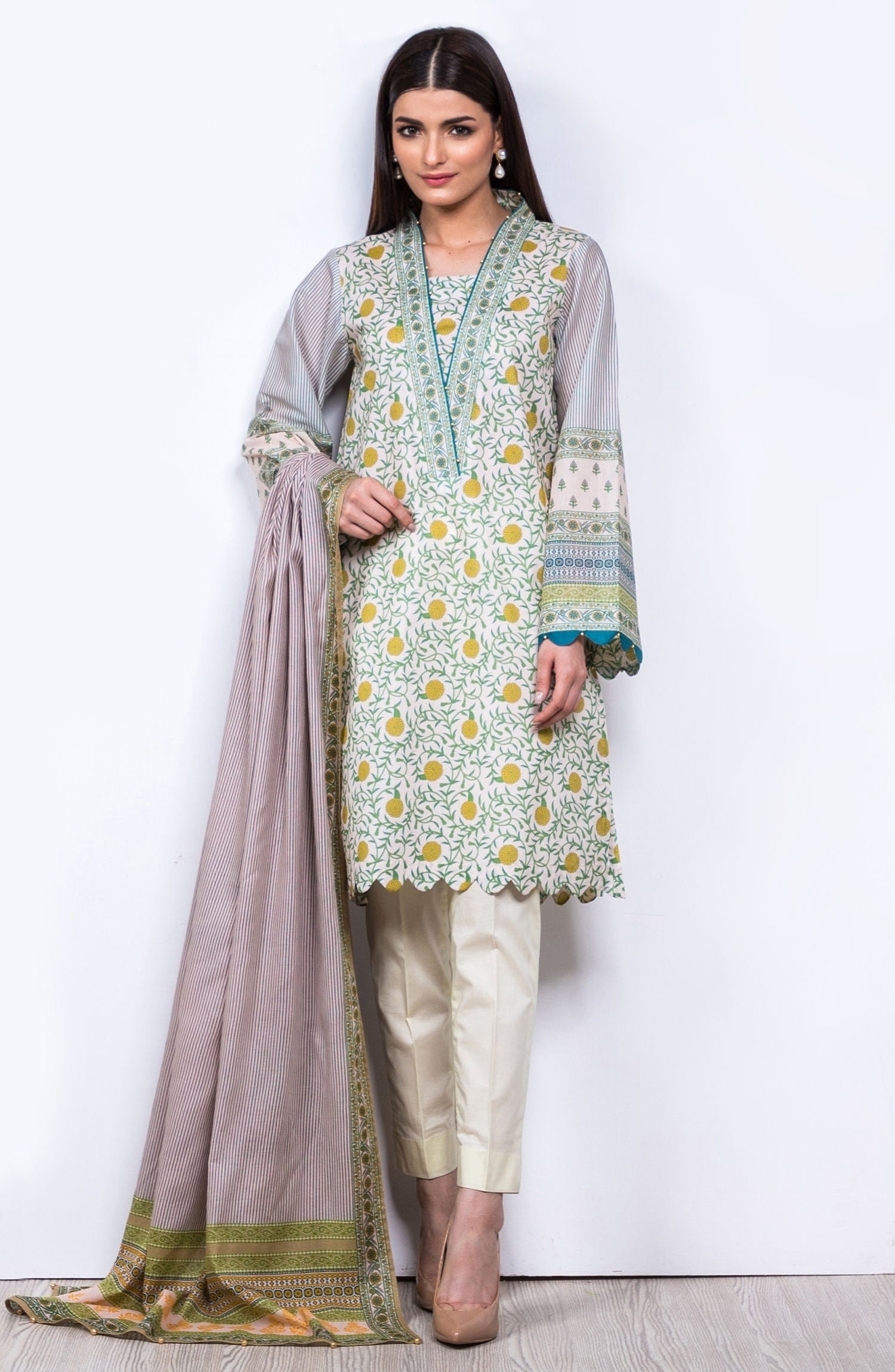 2 piece lawn suit top