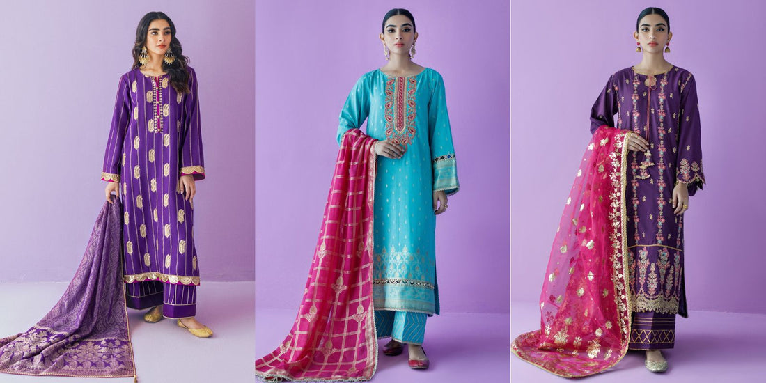 Pakistani Embroidered Dresses - Luxury Festive Drop II