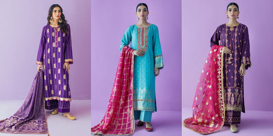 Pakistani Embroidered Dresses - Luxury Festive Drop II