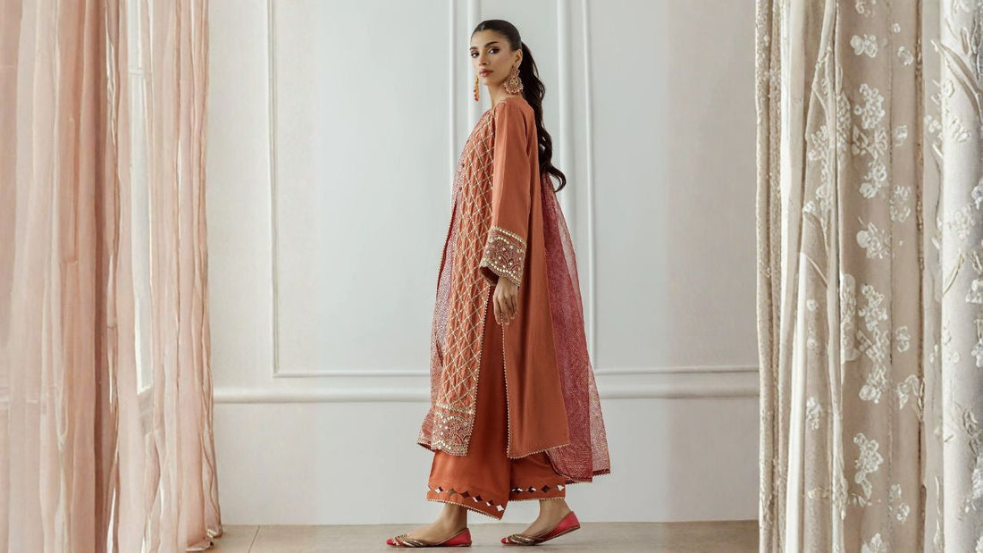 white christmas dresses Indian-Pakistani Designer Ready To Wear Heavy Embroidered Work Sharara –  designerharsha.com main image 0