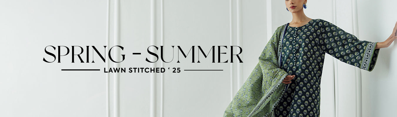 stitched Lawn suits Collection 2024 for ladies in Pakistan