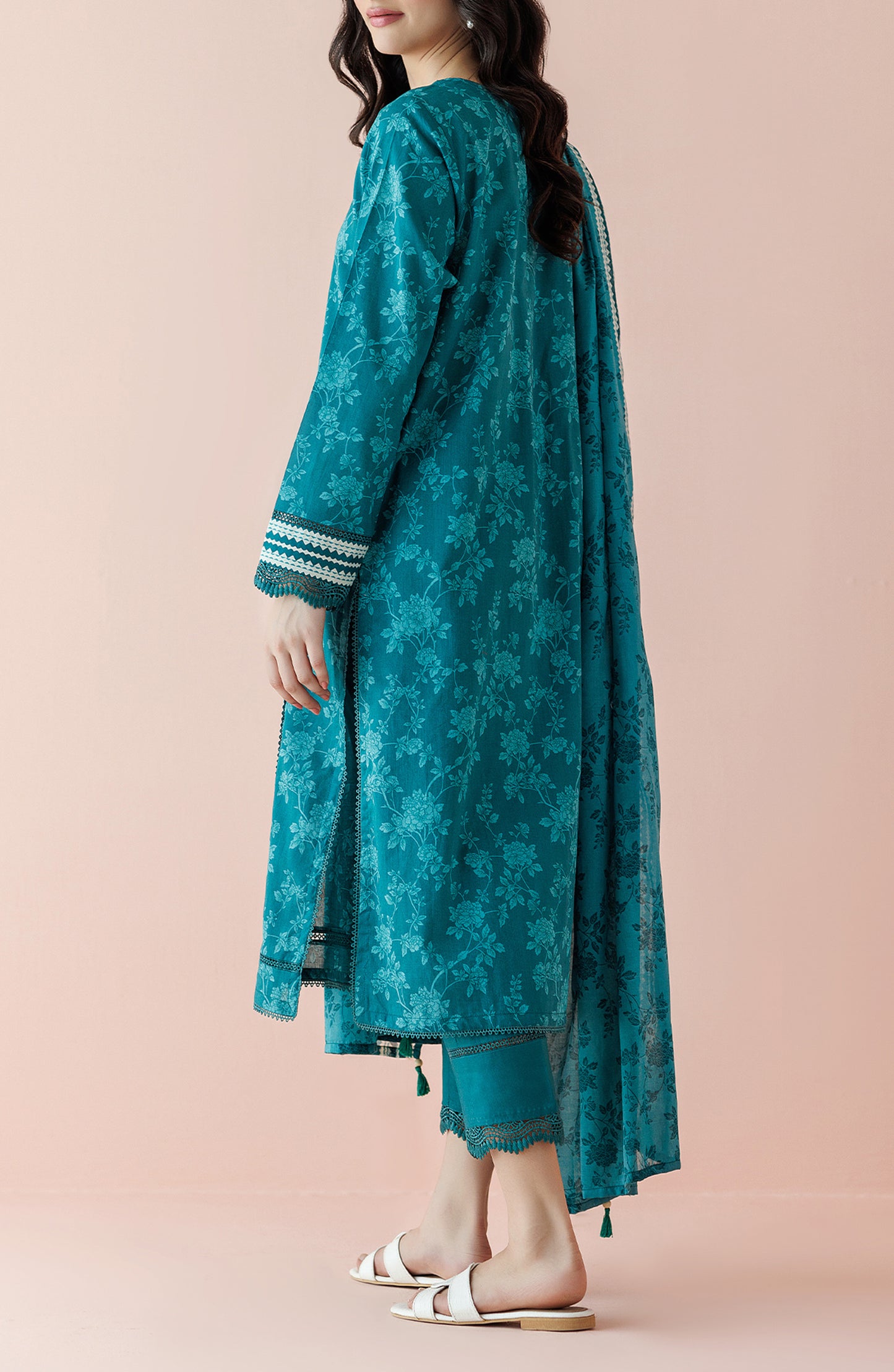 OTL-24-240/U TEAL LAWN Women UNSTITCHED SHIRT DUPATTA PANTS