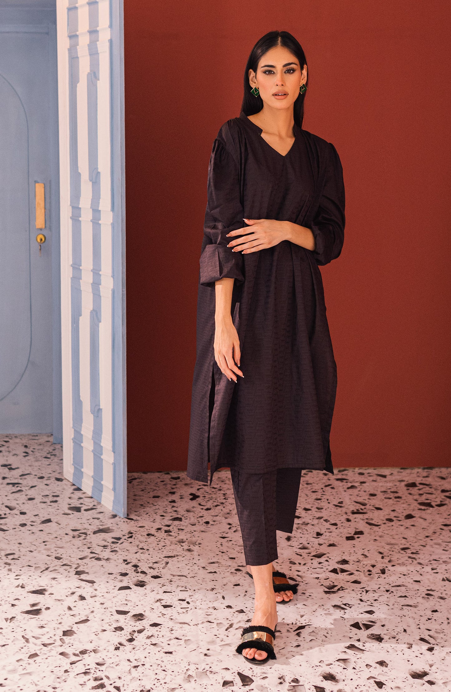 WRCJ23S-2001 LAWN  READY TO WEAR SHIRT PANTS
