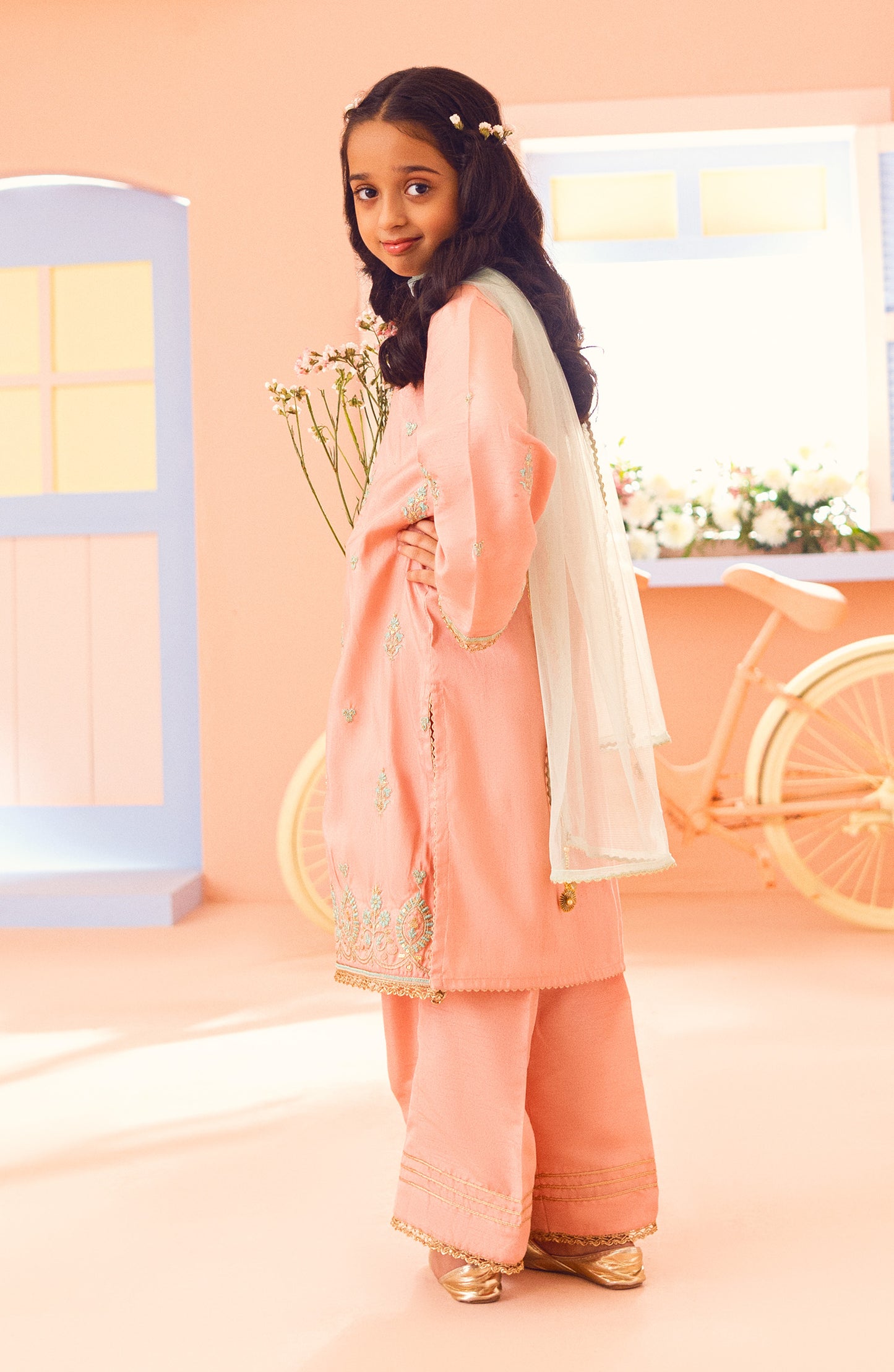 GRFR23S-3005 RAW SILK  READY TO WEAR SHIRT DUPATTA PANTS