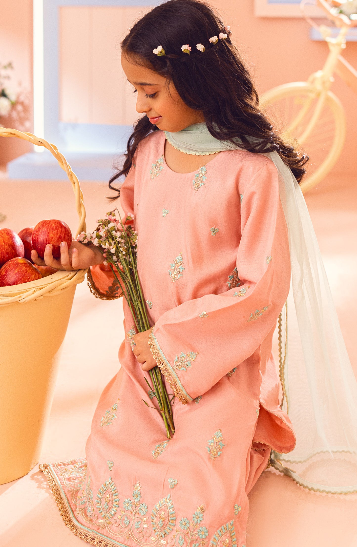 GRFR23S-3005 RAW SILK  READY TO WEAR SHIRT DUPATTA PANTS