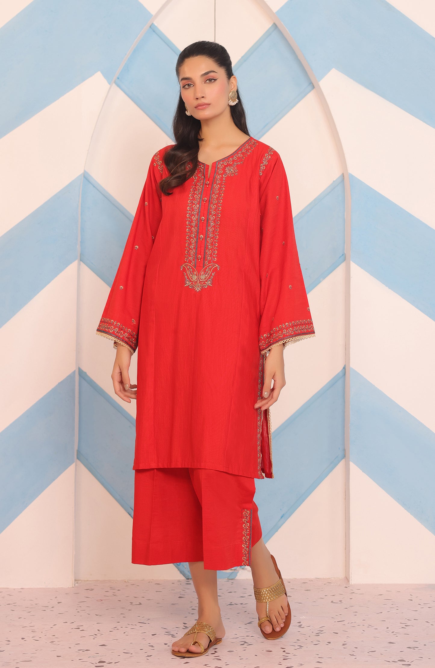 WRCK23W-3001 KHADDAR Women READY TO WEAR SHIRT DUPATTA PANTS