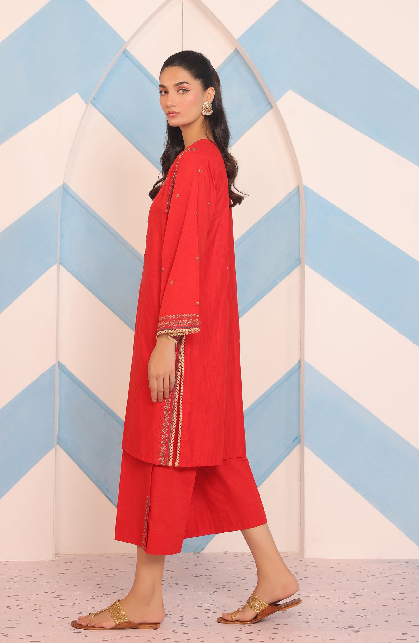 WRCK23W-3001 KHADDAR Women READY TO WEAR SHIRT DUPATTA PANTS
