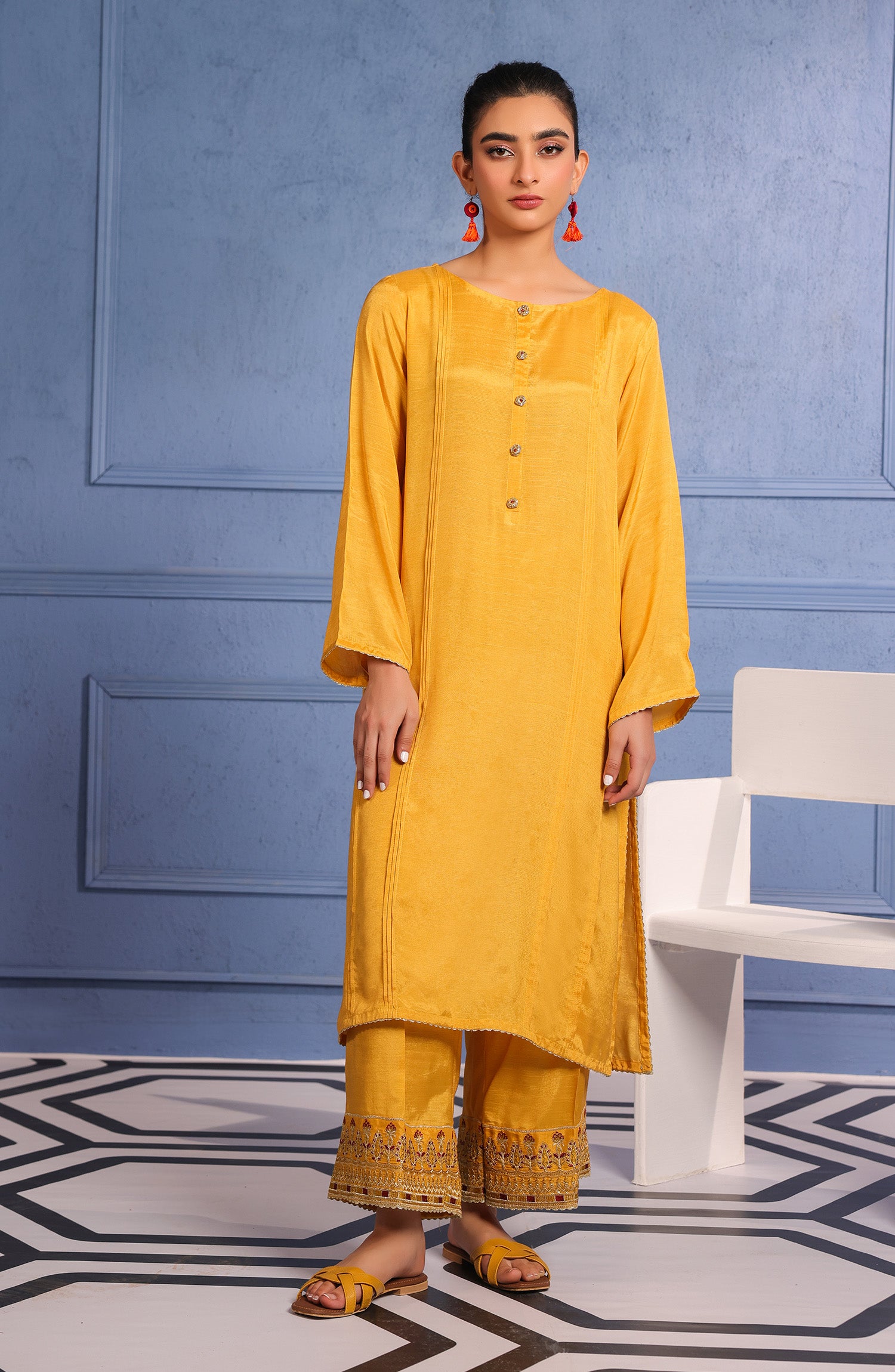 WRHR23S-2024 RAW SILK  READY TO WEAR SHIRT PANTS