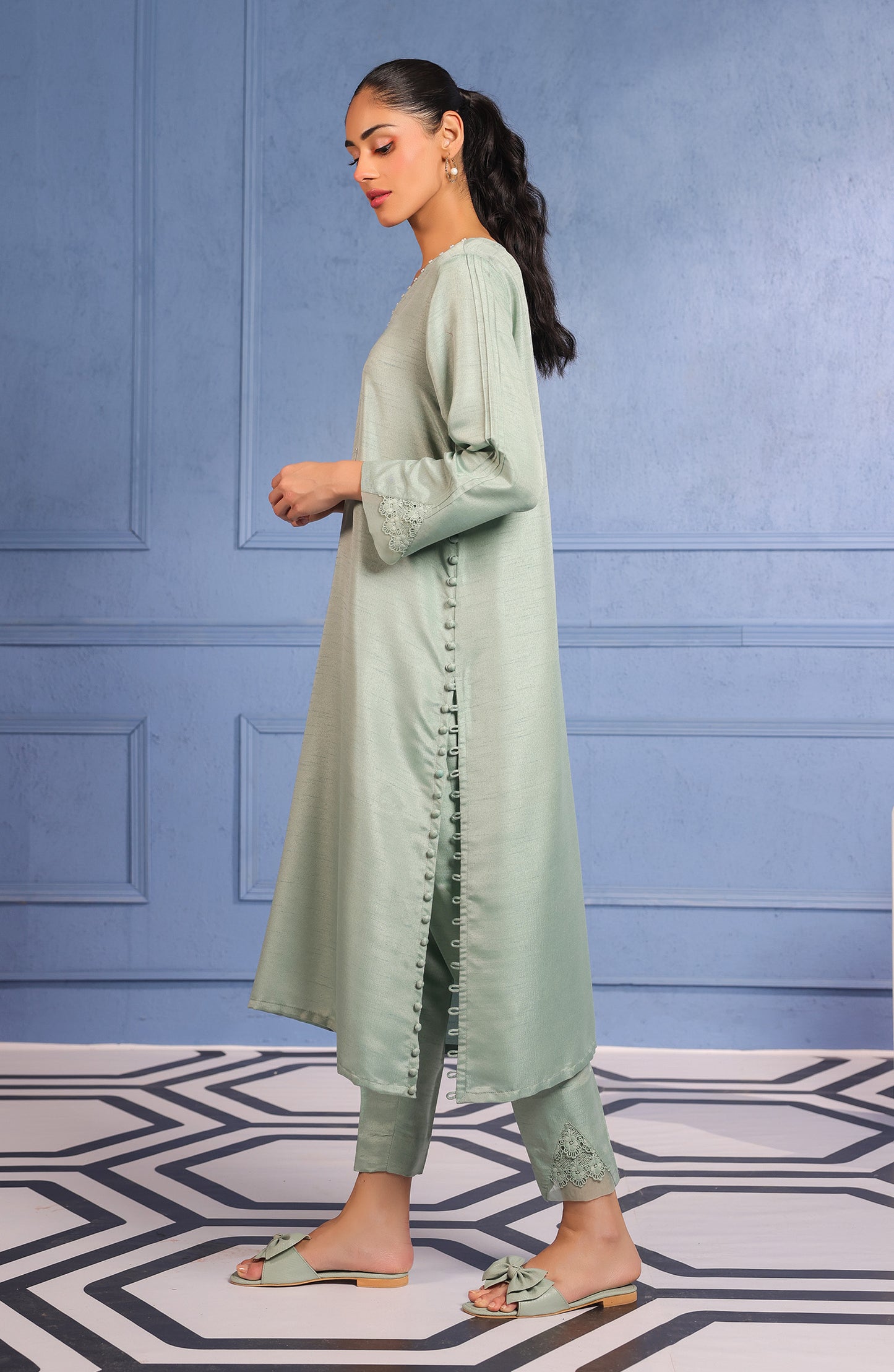 WRHR23S-2021 RAW SILK  READY TO WEAR SHIRT PANTS