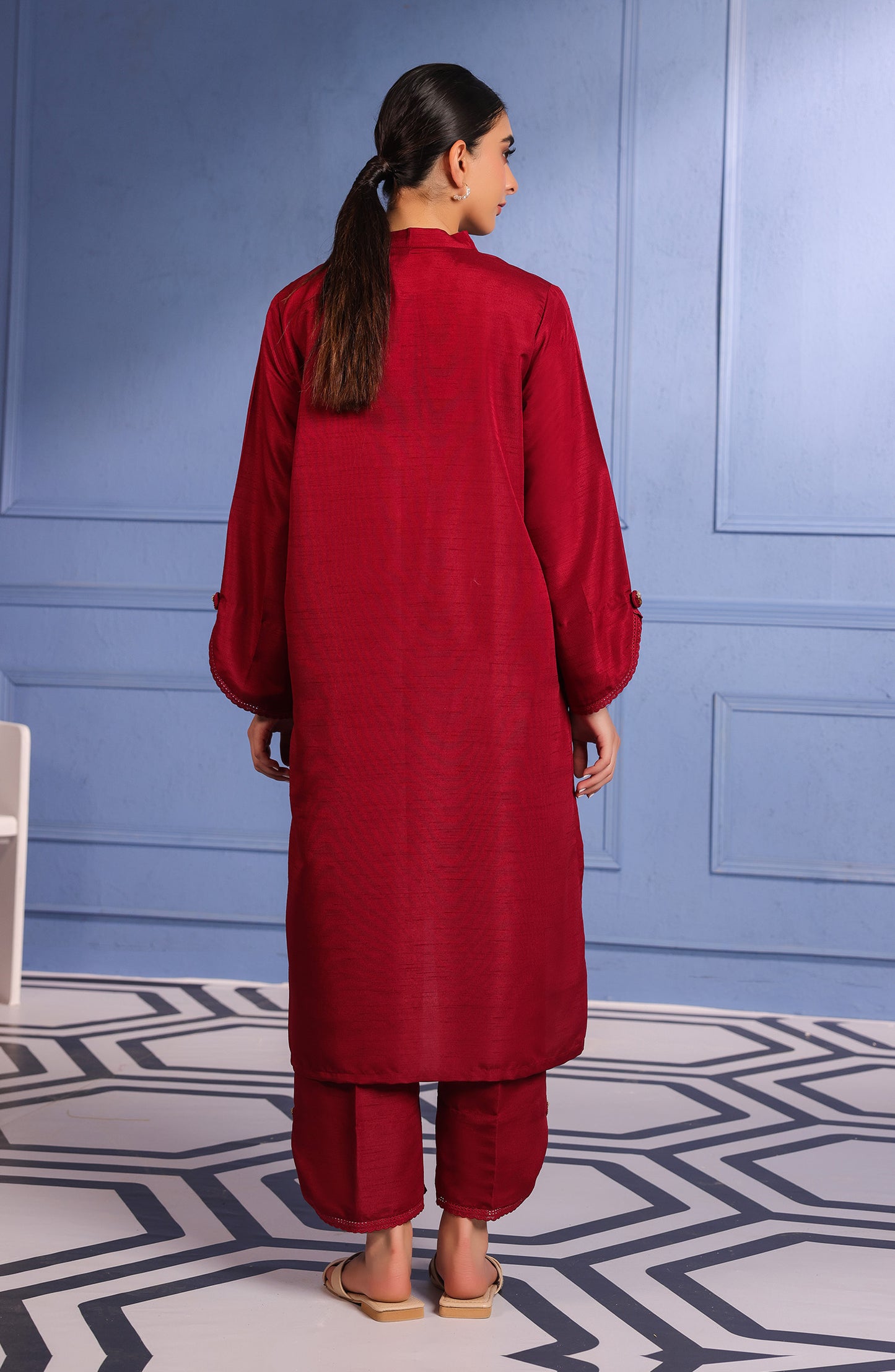 WRHR23S-2022 RAW SILK  READY TO WEAR SHIRT PANTS
