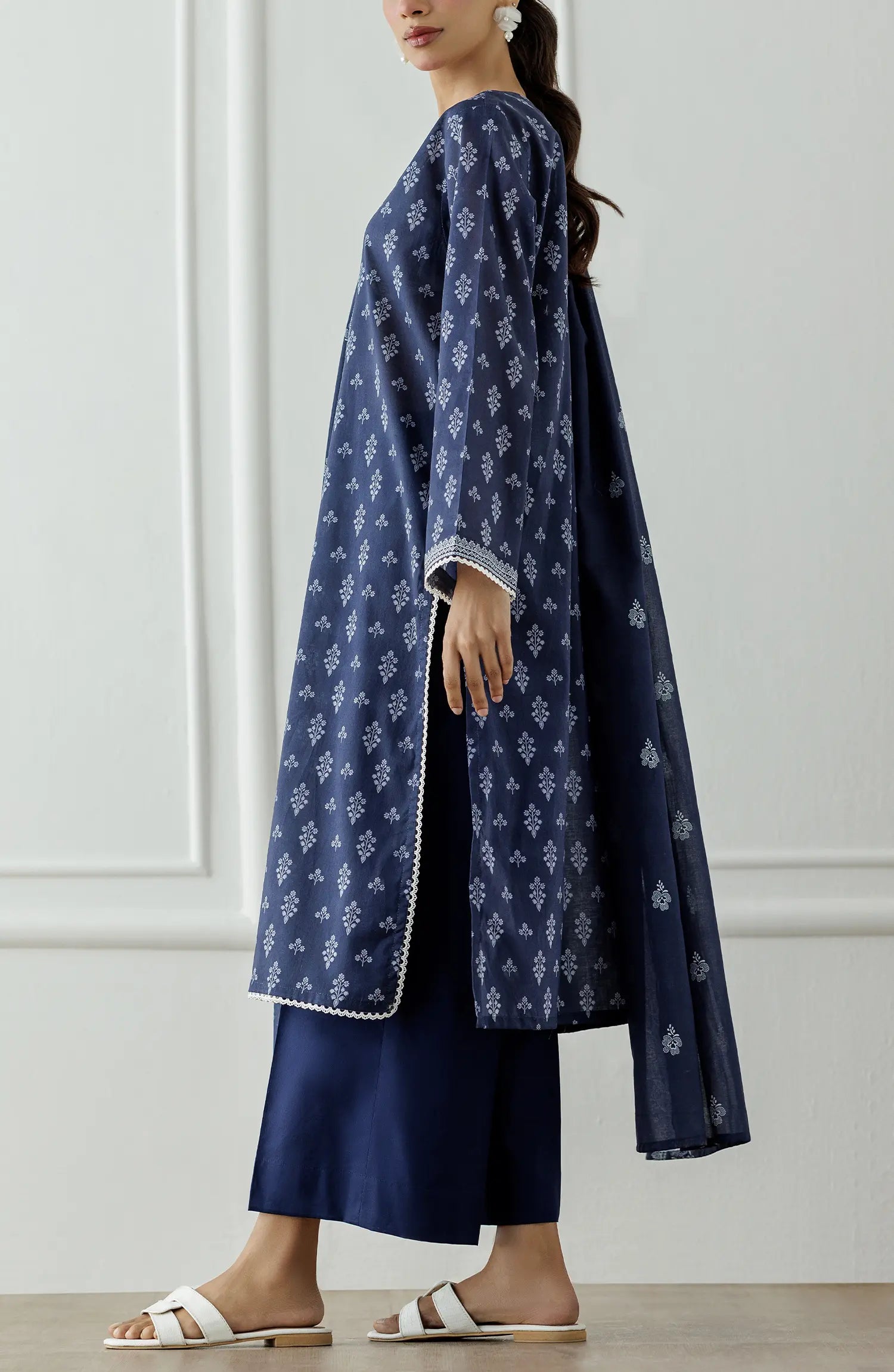 Unstitched | 3 Piece | Printed | Lawn Shirt | OTL-20795/U BLUE