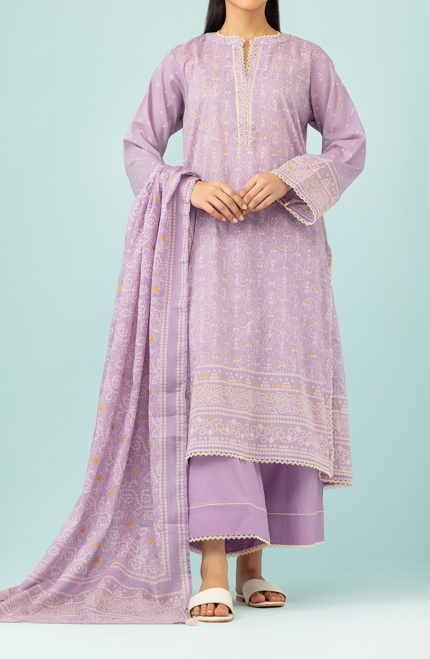 OTL-24-415/U LILAC LAWN Women UNSTITCHED SHIRT DUPATTA PANTS