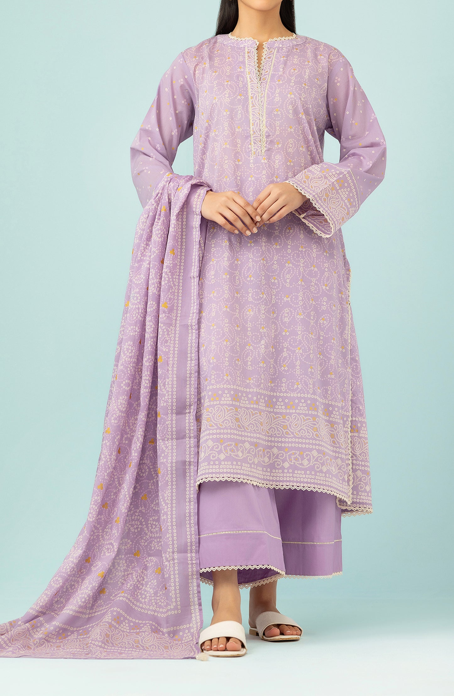 OTL-24-415/U LILAC LAWN Women UNSTITCHED SHIRT DUPATTA PANTS