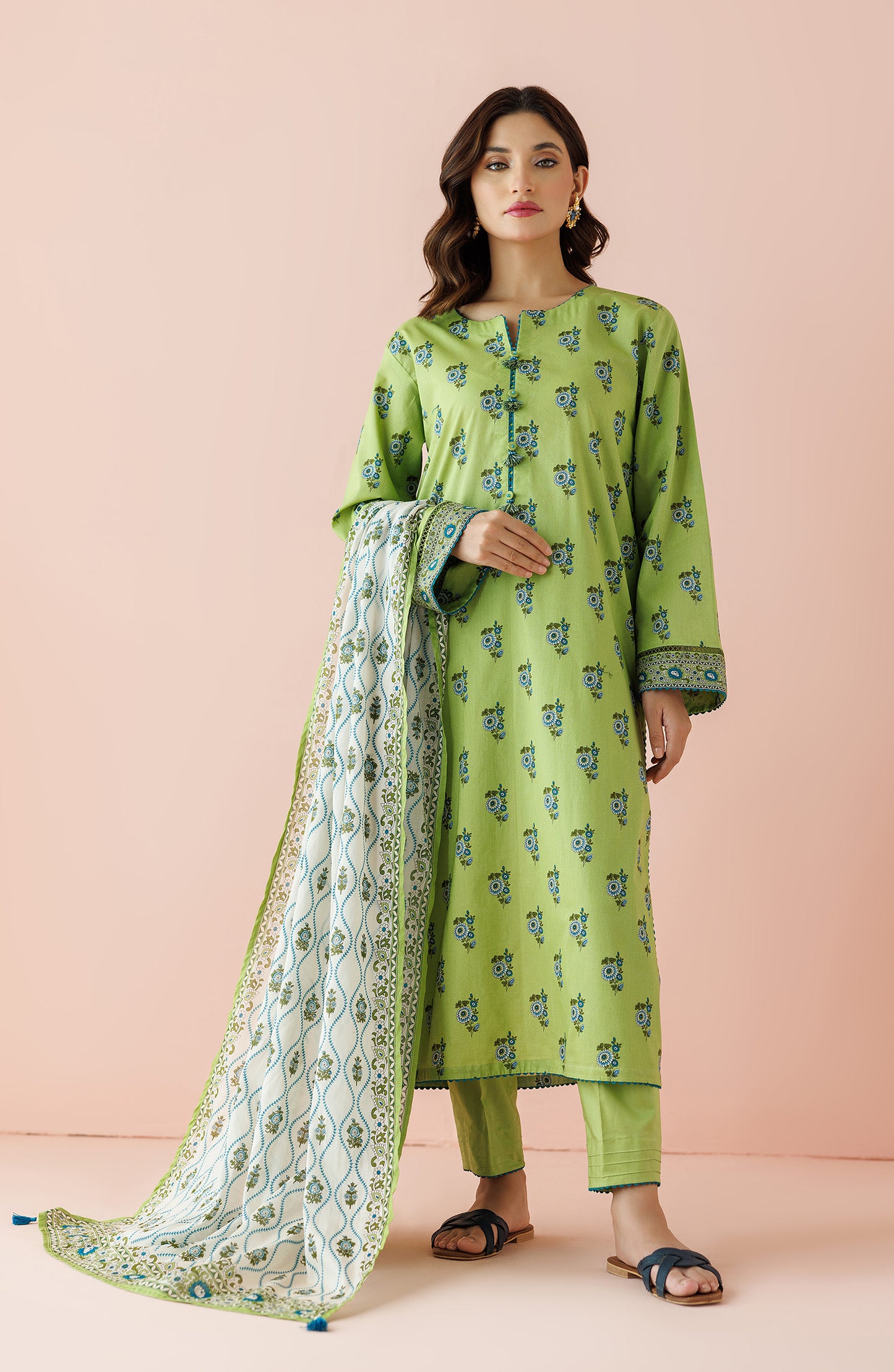 OTL-24-080/S GREEN LAWN Women READY TO WEAR SHIRT DUPATTA PANTS