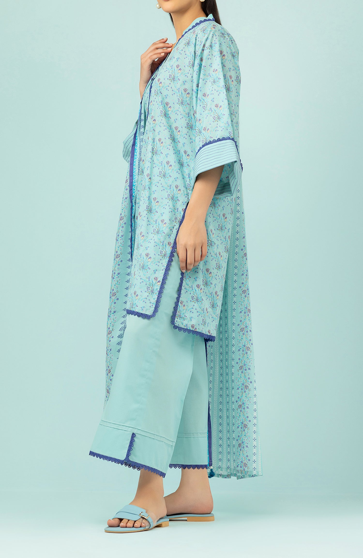 OTL-24-177/U ICE BLUE LAWN Women UNSTITCHED SHIRT DUPATTA PANTS