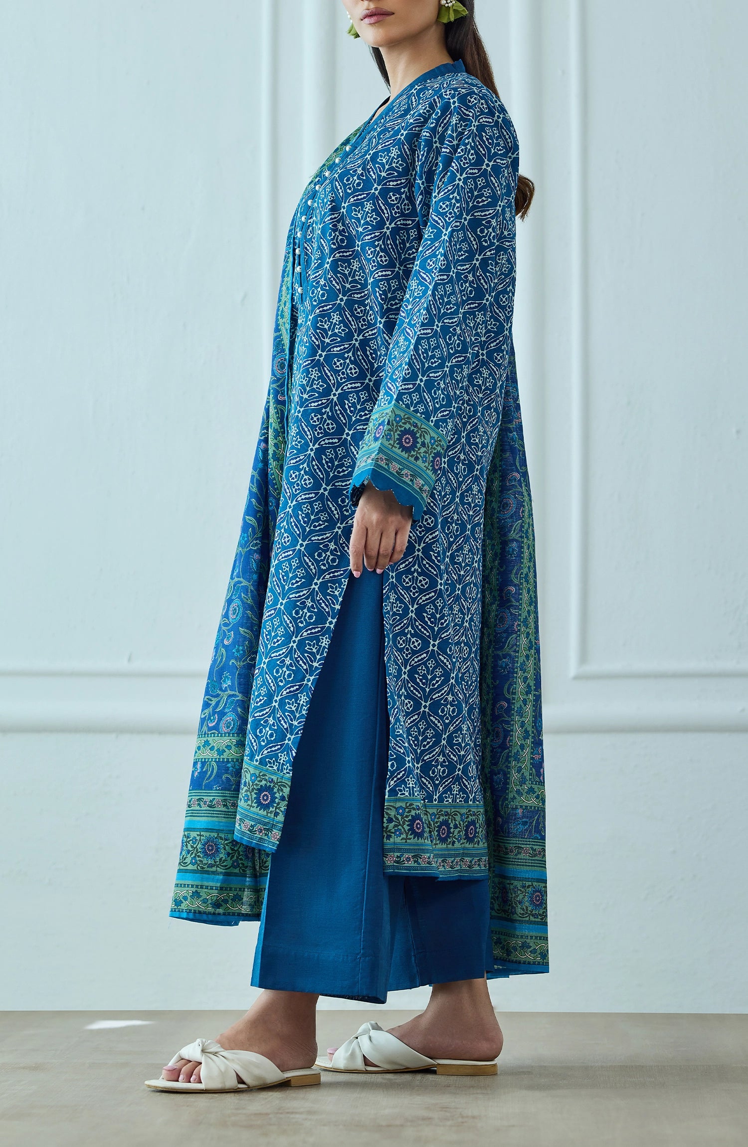 Unstitched | 3 Piece | Printed | Khaddar Shirt | OTL-25-450/U TEAL