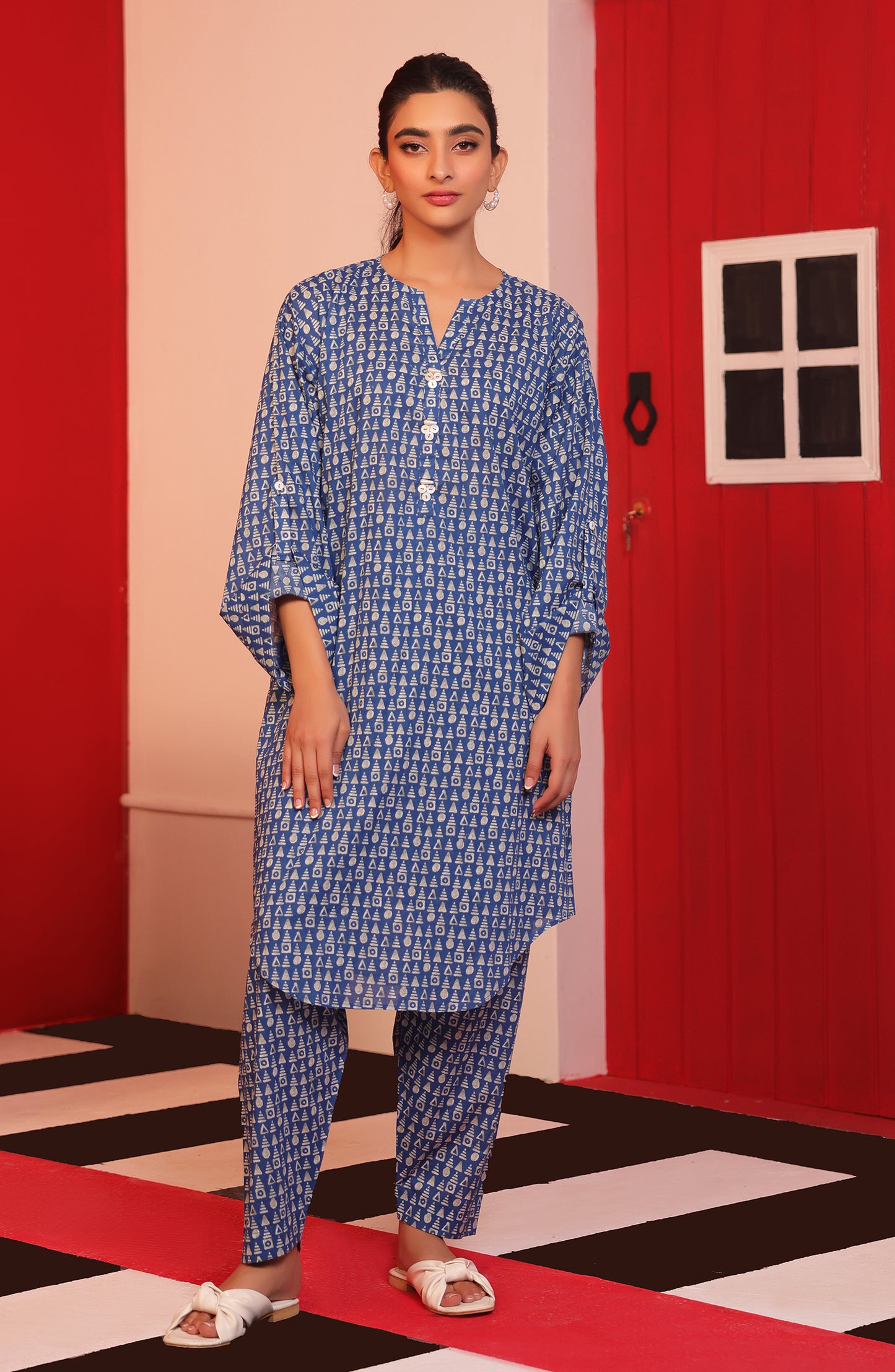 WRCC23W-2042 CAMBRIC Women READY TO WEAR SHIRT PANTS