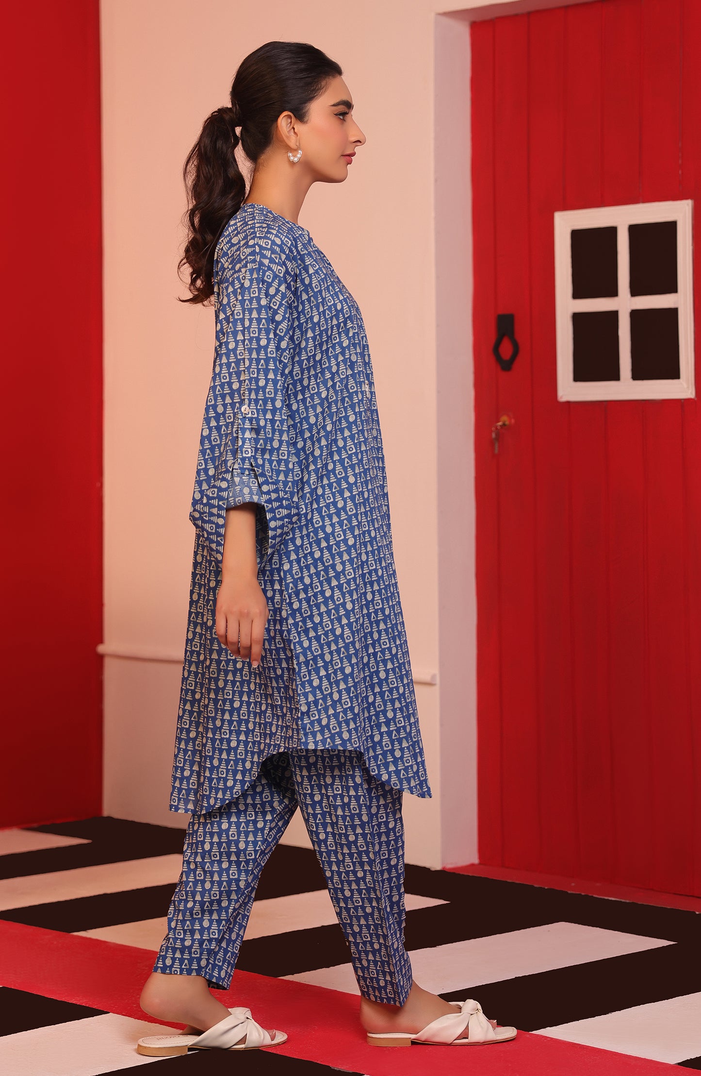 WRCC23W-2042 CAMBRIC Women READY TO WEAR SHIRT PANTS