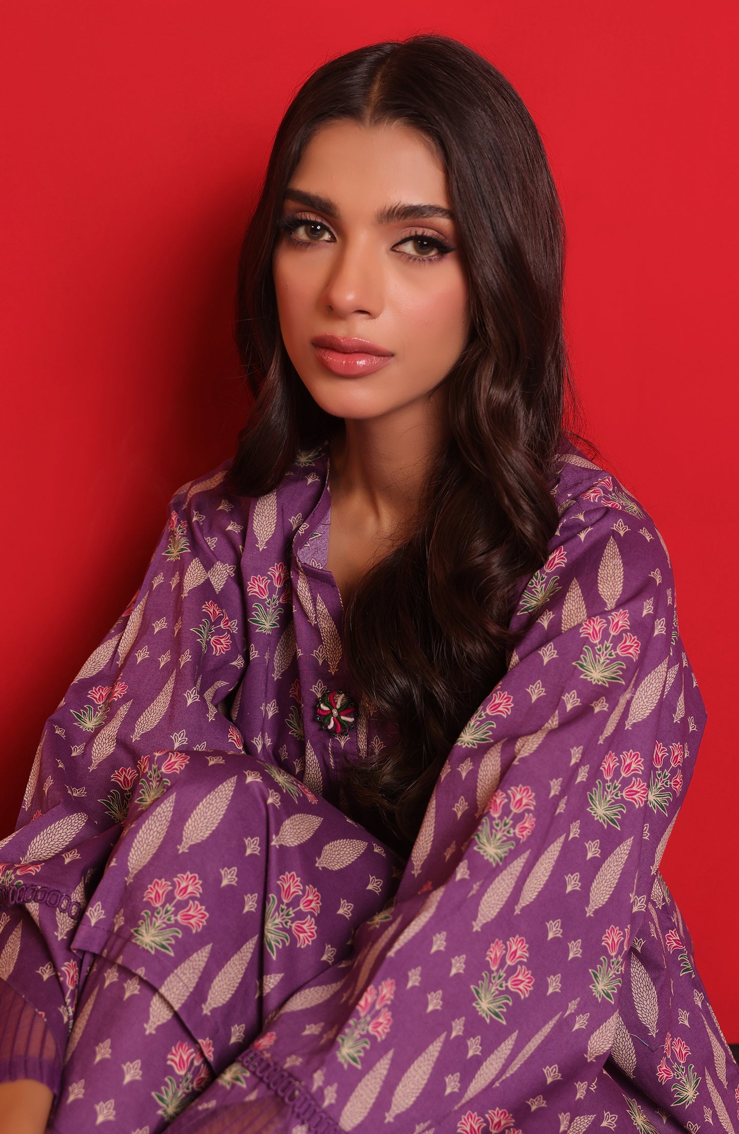 OTL-23-211/S TURQUOISE KHADDAR Women READY TO WEAR SHIRT DUPATTA PANTS