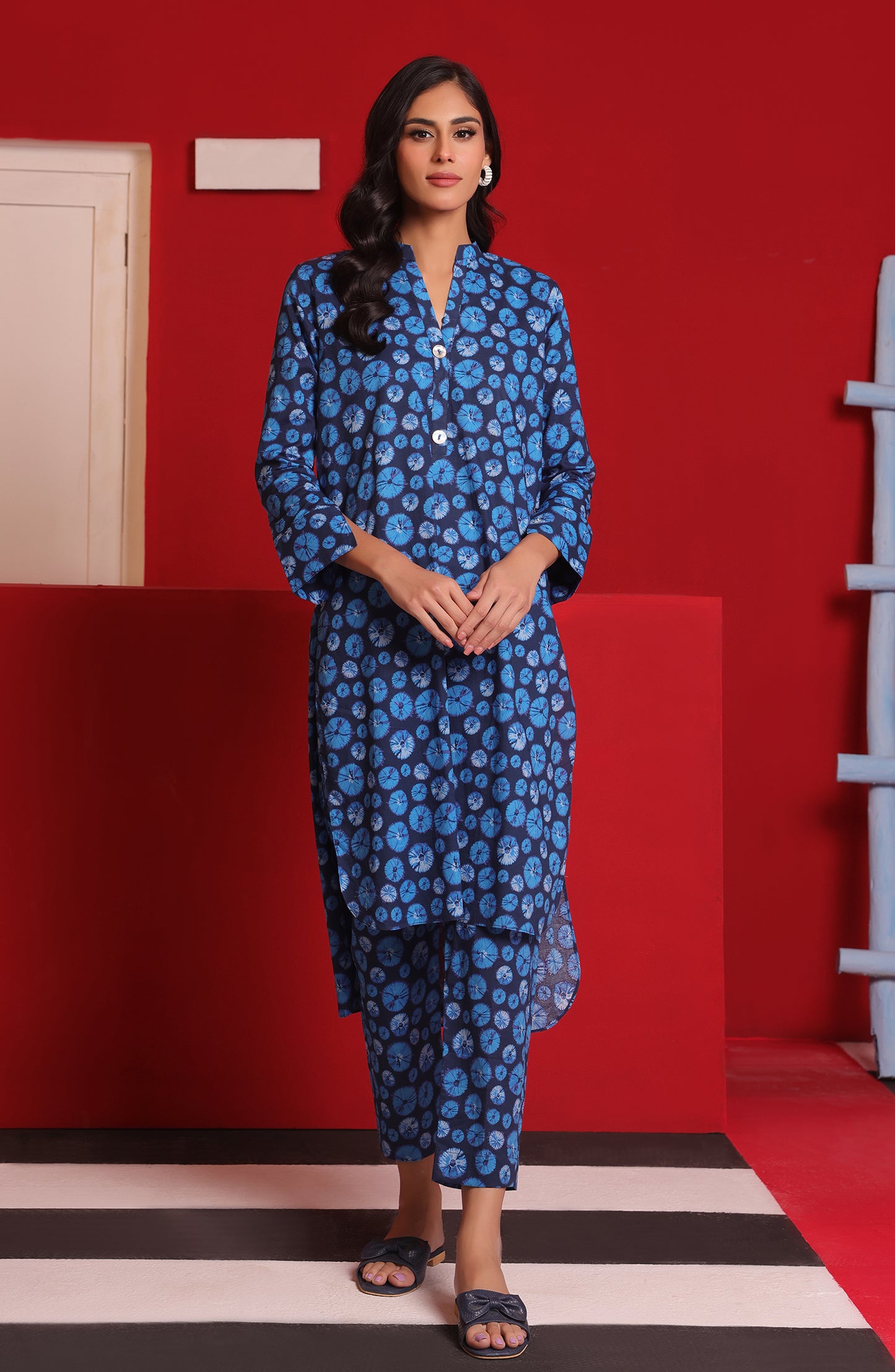 WRCC23W-2054 CAMBRIC Women READY TO WEAR SHIRT PANTS