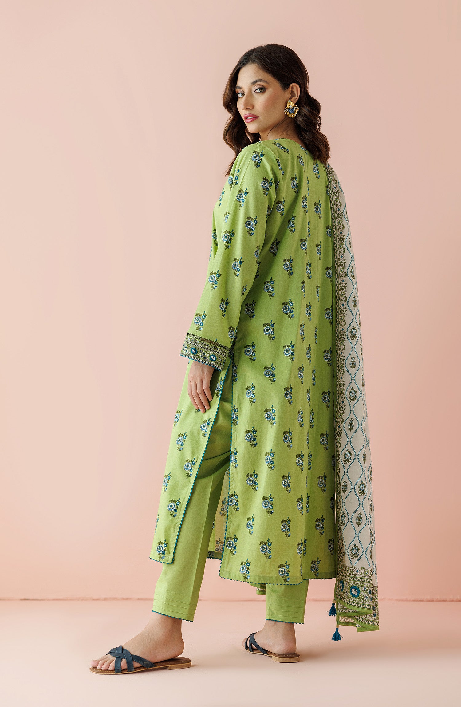 OTL-24-080/U GREEN LAWN Women UNSTITCHED SHIRT DUPATTA PANTS