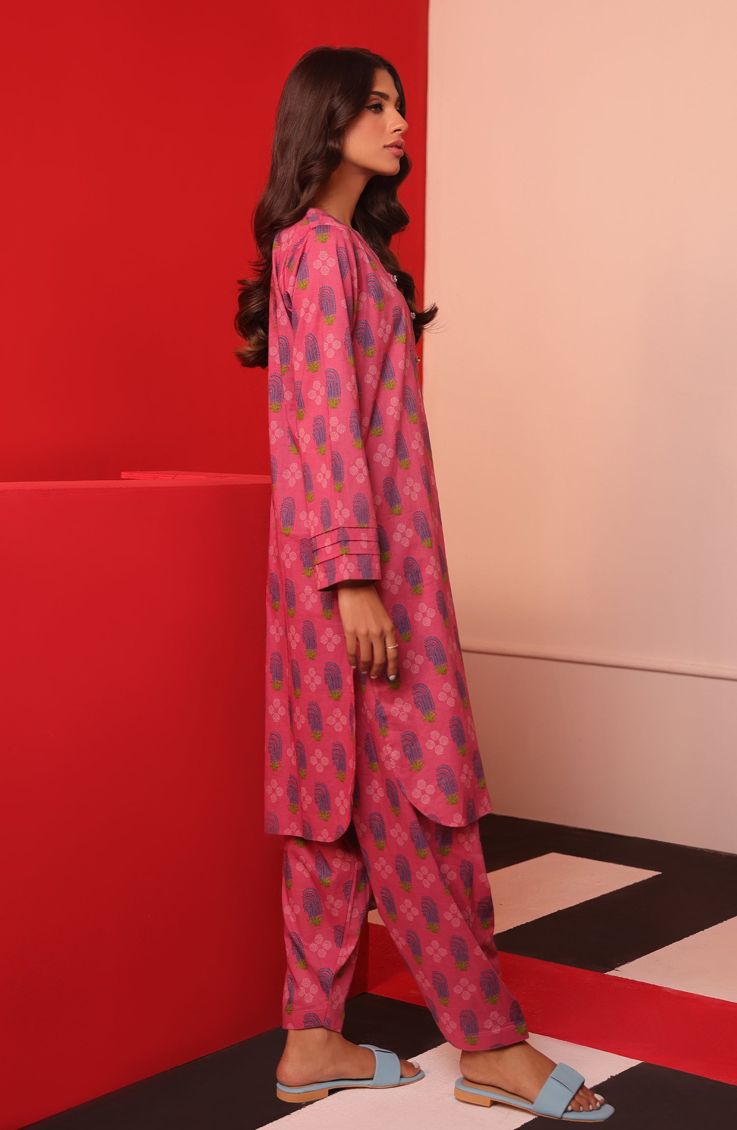 WRCC23W-2088 CAMBRIC Women READY TO WEAR SHIRT PANTS
