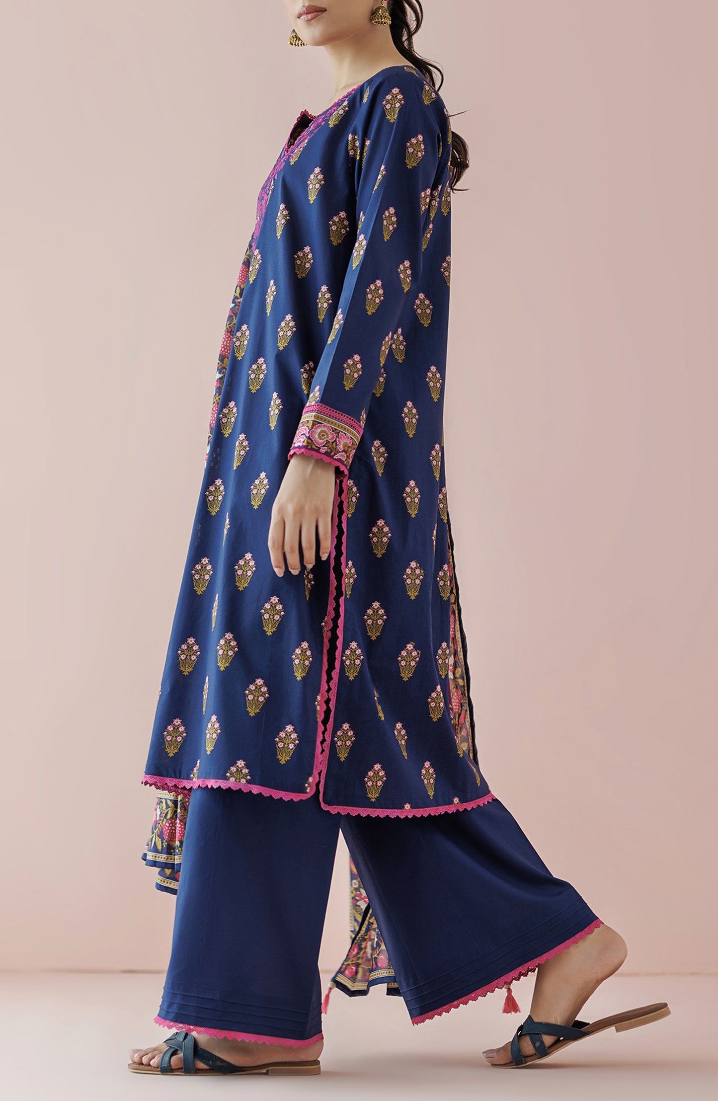 OTL-24-087/U BLUE LAWN Women UNSTITCHED SHIRT DUPATTA PANTS