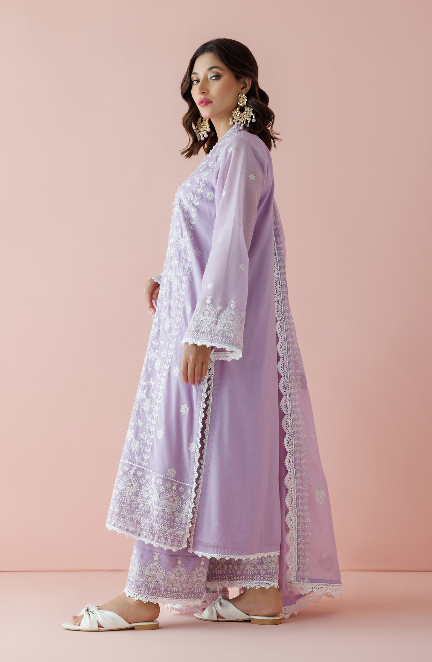 WRFC24S-3002/U LILAC KORA COTTON Women UNSTITCHED SHIRT DUPATTA PANTS