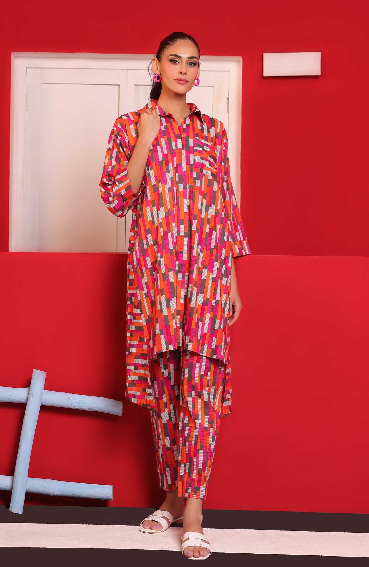 WRCC23W-2040 CAMBRIC Women READY TO WEAR SHIRT PANTS