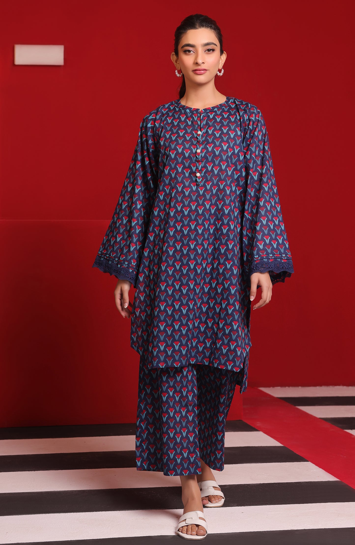 WRCC23W-2093 CAMBRIC Women READY TO WEAR SHIRT PANTS