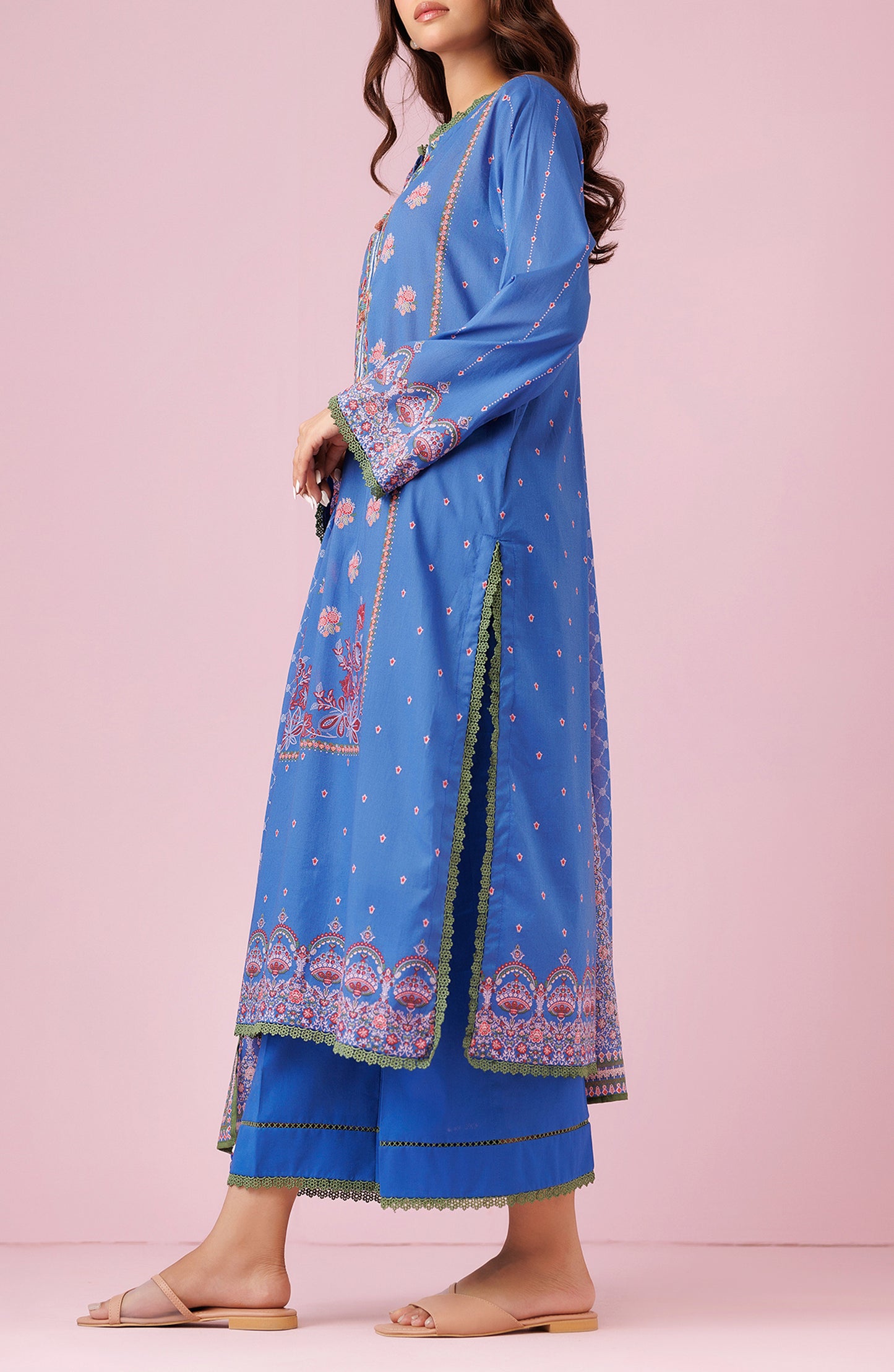 OTL-24-407/U BLUE LAWN Women UNSTITCHED SHIRT DUPATTA PANTS
