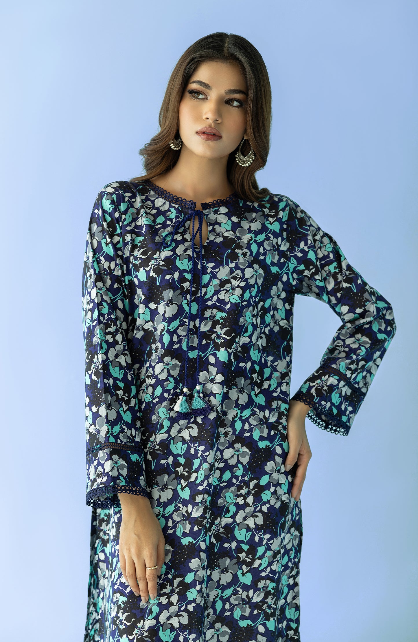 HCS-24-001/U BLUE LAWN SCSHIRT UNSTITCHED SHIRT
