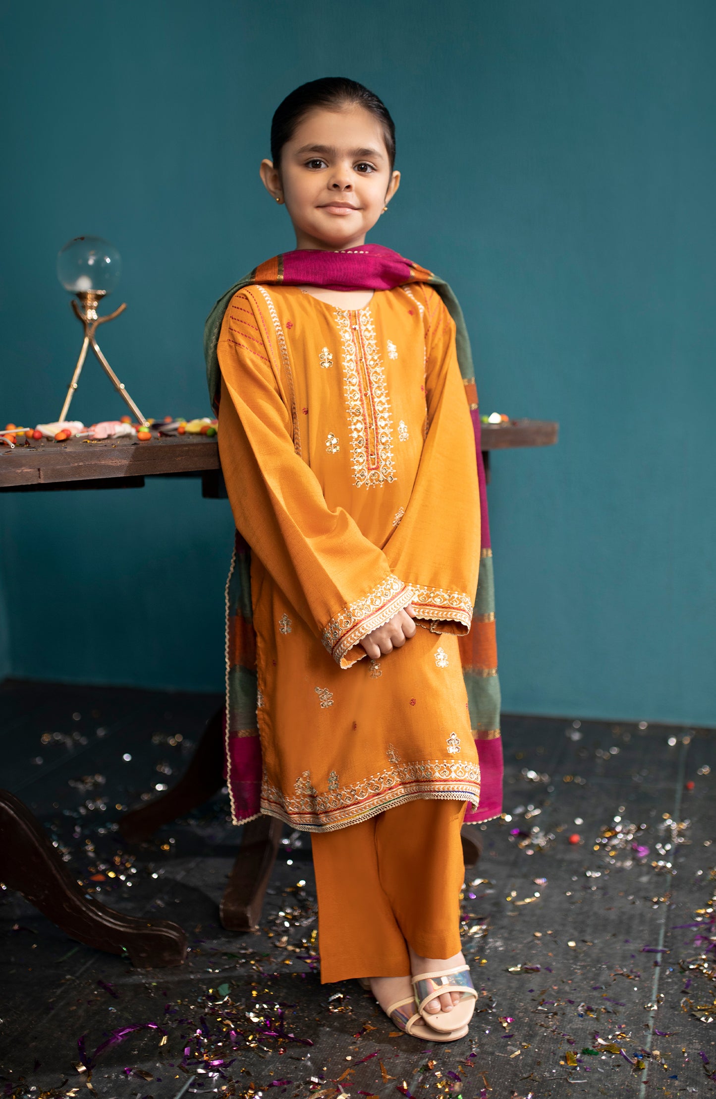 GRFR23W-3010 RAW SILK  READY TO WEAR SHIRT DUPATTA PANTS