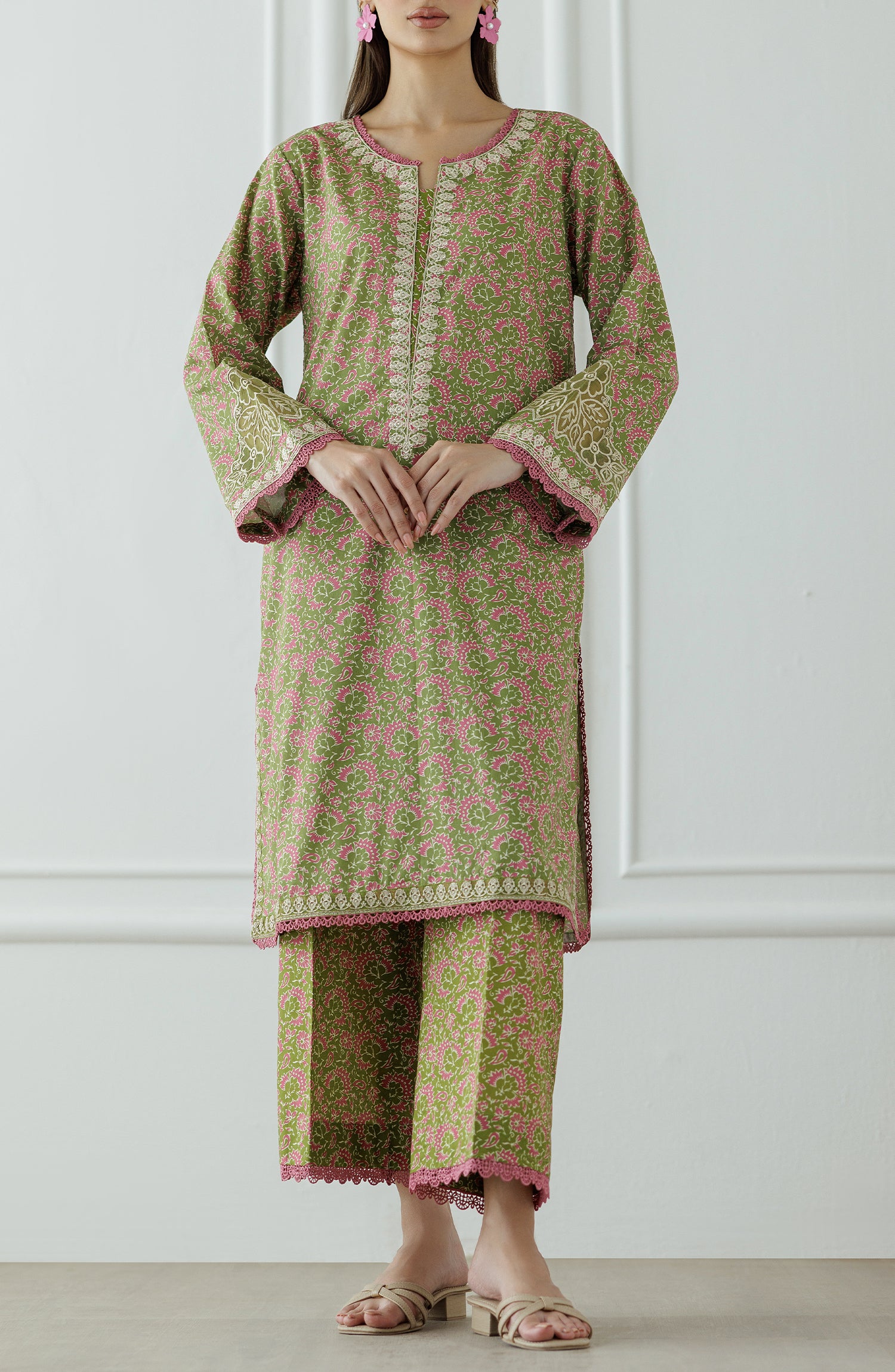 Stitched | 2 Piece | Embroidered | Cambric Shirt | WRCC25S-2045/S GREEN