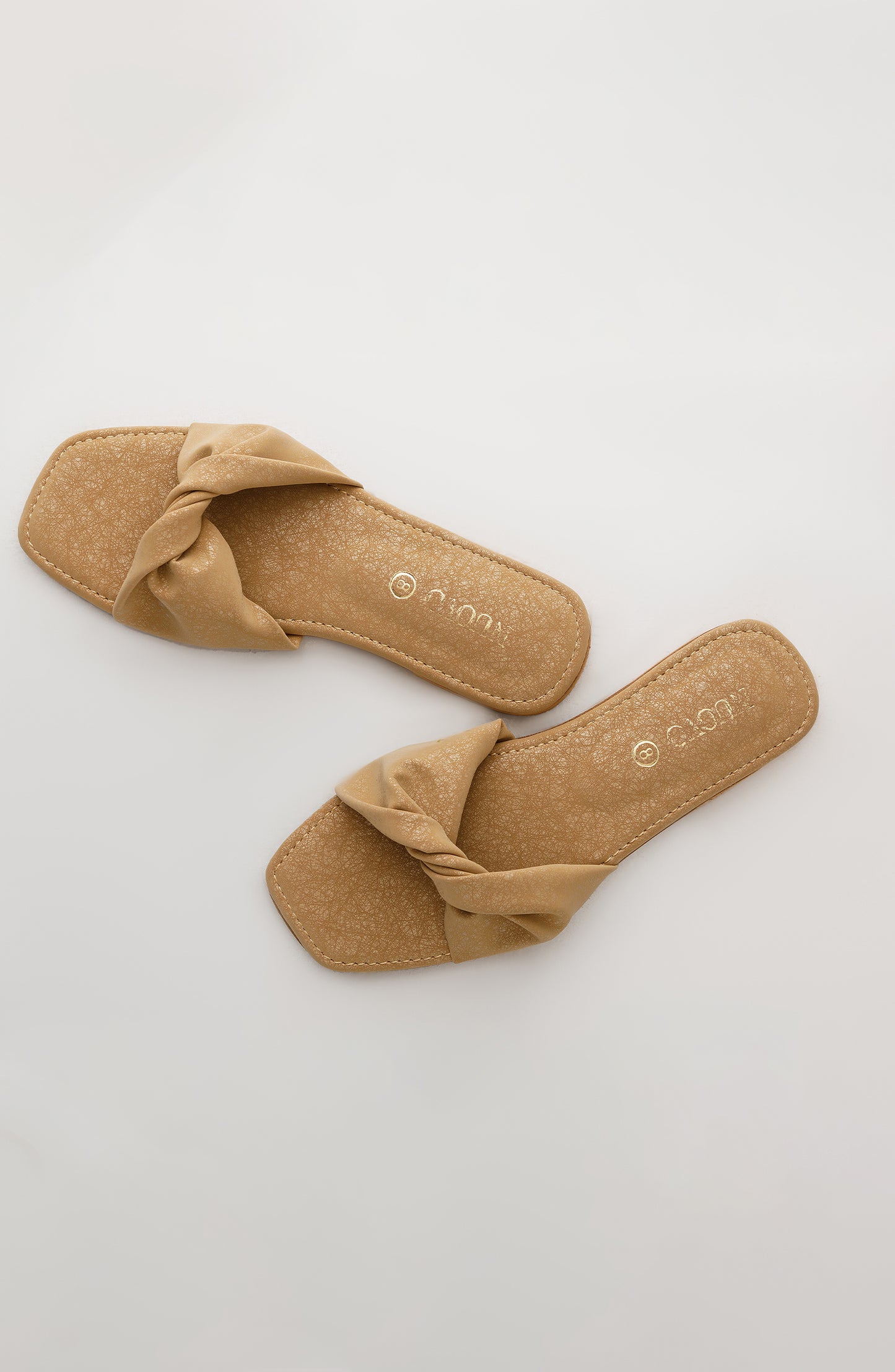 WAFF23W-1009 BEIGE MIX  FOOTWEAR FLAT SANDALS