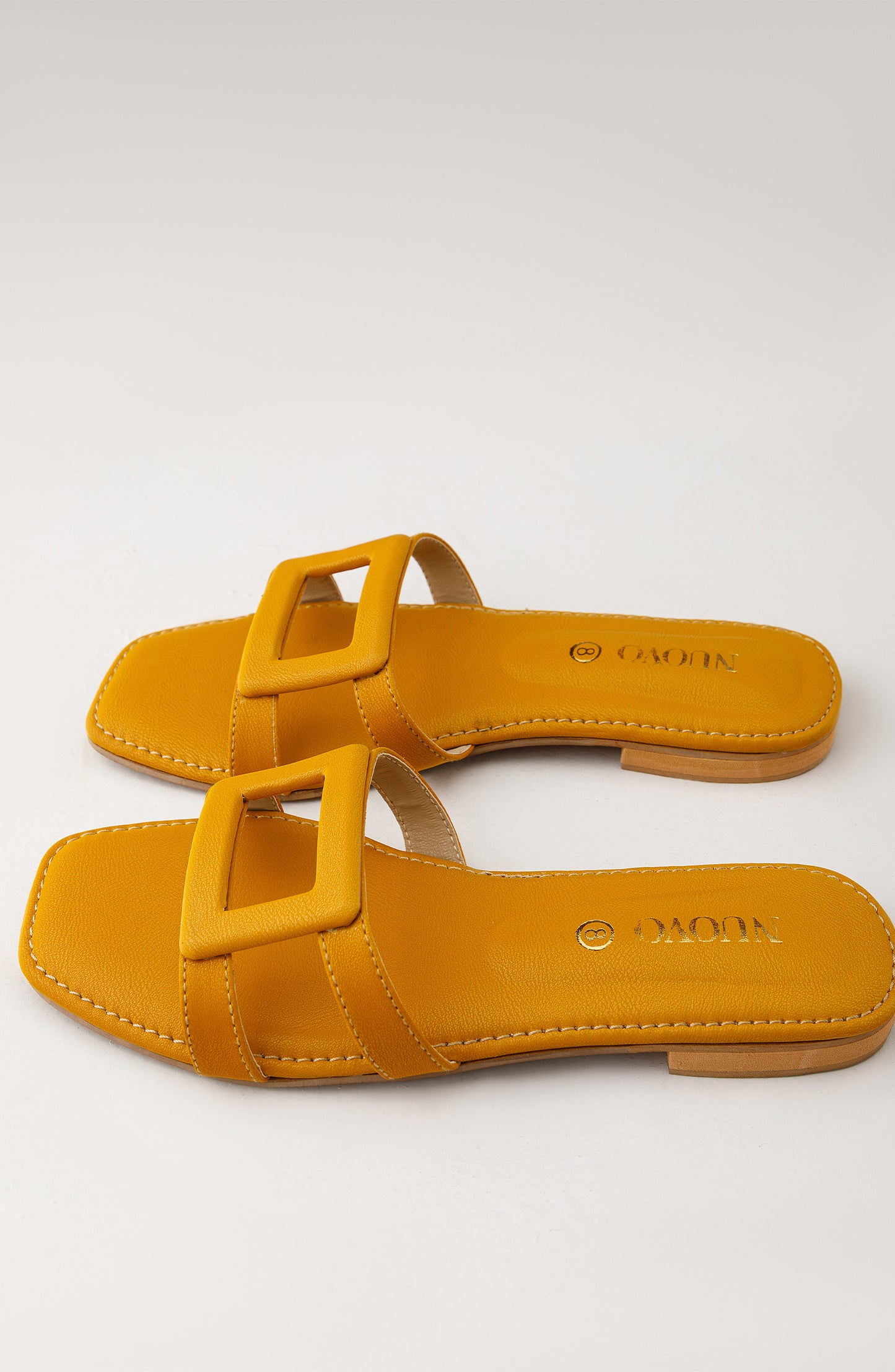 WAFF23W-1005 MUSTARD MIX  FOOTWEAR FLAT SANDALS