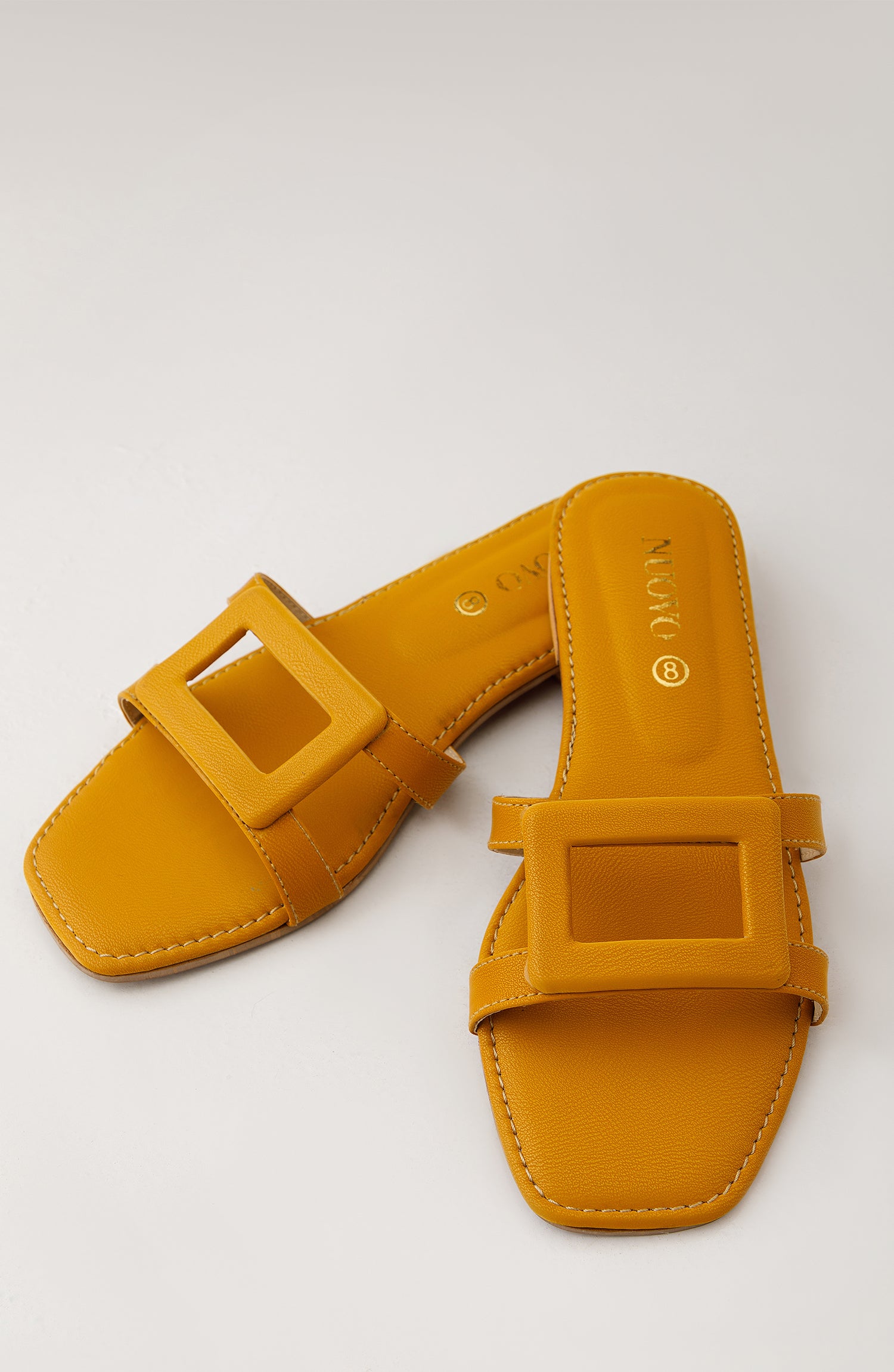 WAFF23W-1005 MUSTARD MIX  FOOTWEAR FLAT SANDALS