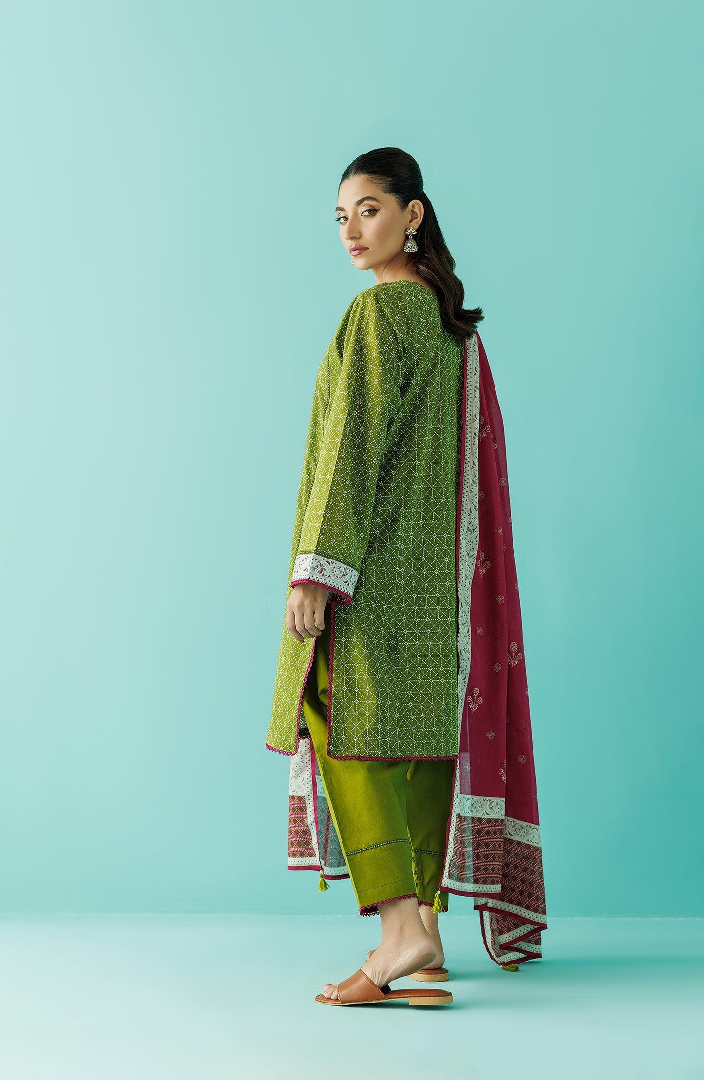 OTL-24-086/S GREEN LAWN Women READY TO WEAR SHIRT DUPATTA PANTS