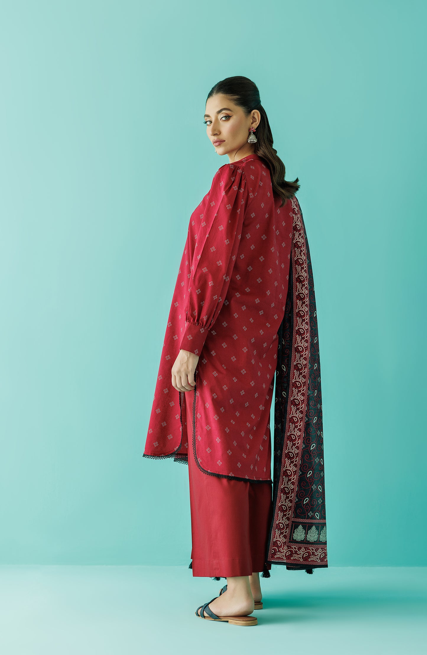 Unstitched | 3 Piece | Printed | Lawn Shirt | OTL-20805/U RED