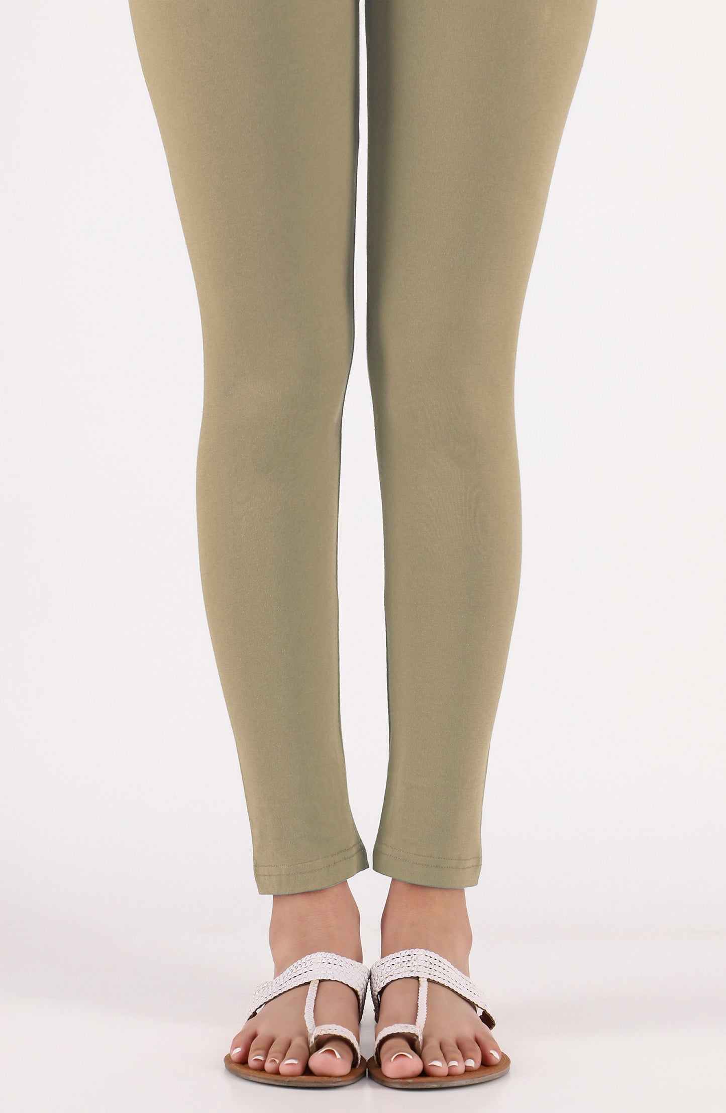 GB-TG-PL-23-005 BEIGE COTTON JERSEY SCTIGHTS STITCHED BOTTOMS TIGHTS