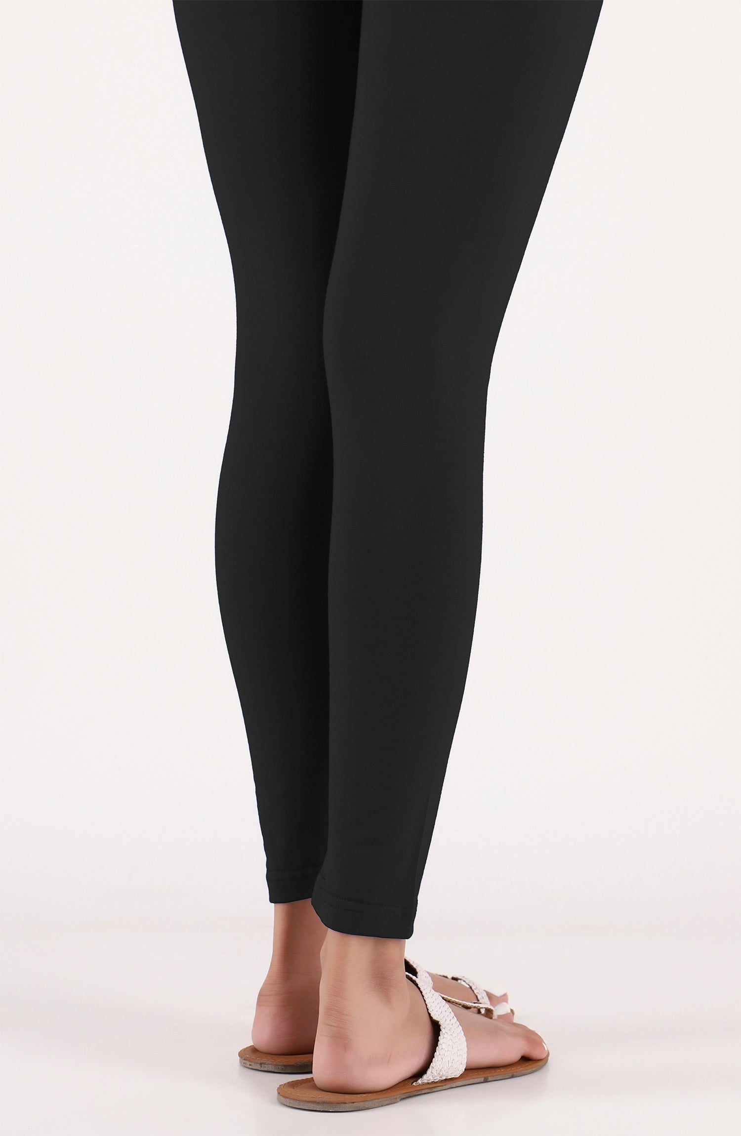 NB-TG-PL-23-001 BLACK COTTON JERSEY SCTIGHTS STITCHED BOTTOMS TIGHTS