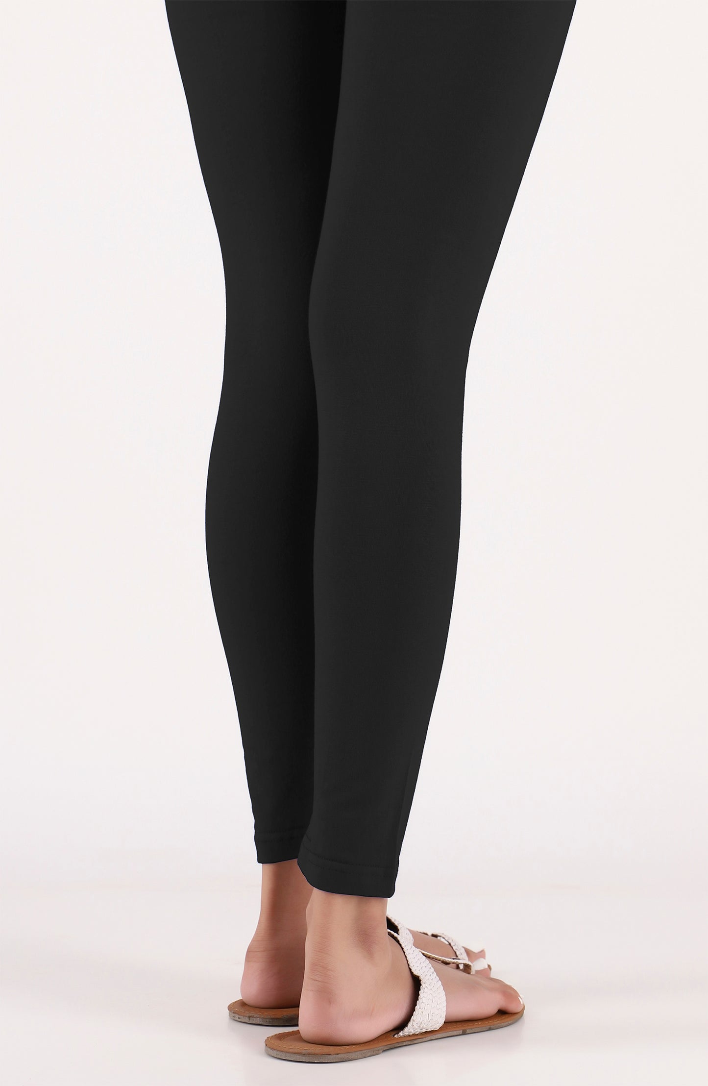 NB-TG-PL-23-001 BLACK COTTON JERSEY SCTIGHTS STITCHED BOTTOMS TIGHTS