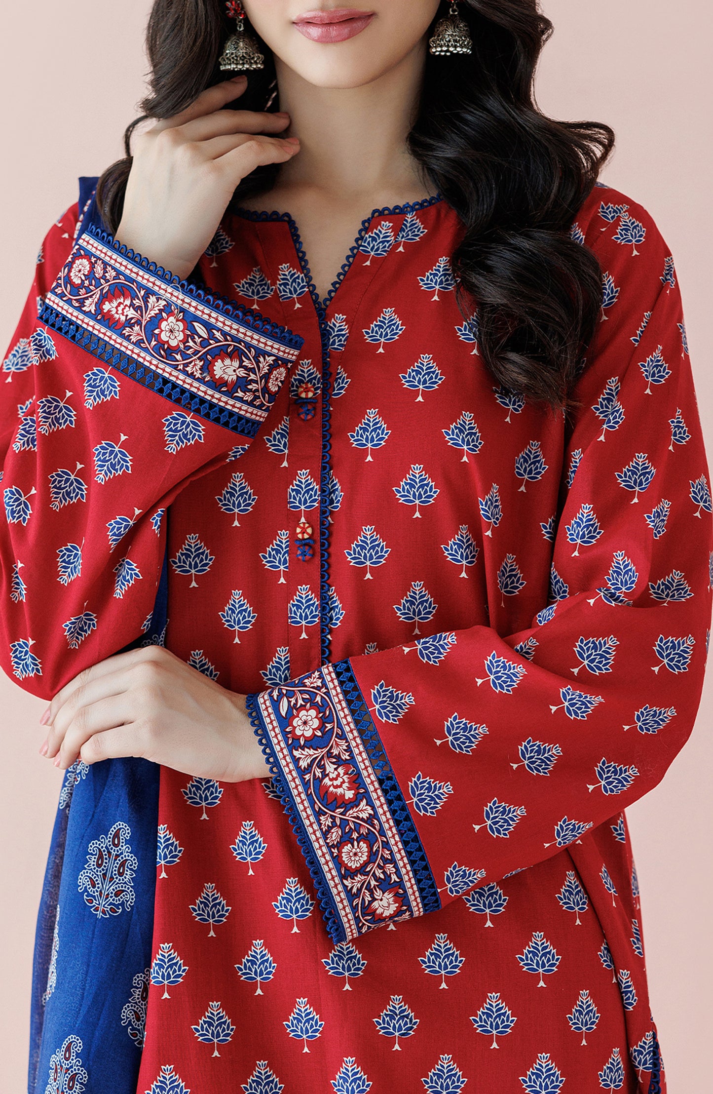 OTL-24-173/U BLUE LAWN Women UNSTITCHED SHIRT DUPATTA PANTS