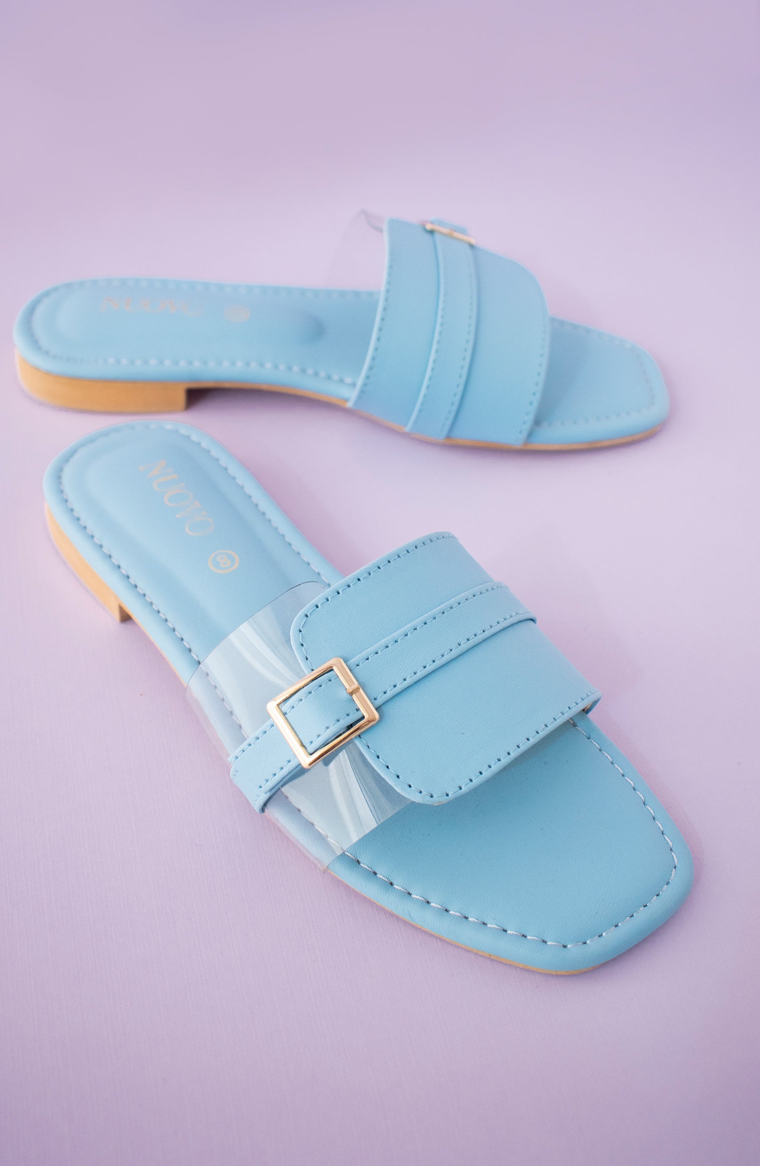 ORFS-99 L-BLUE MIX  FOOTWEAR FLAT SANDALS