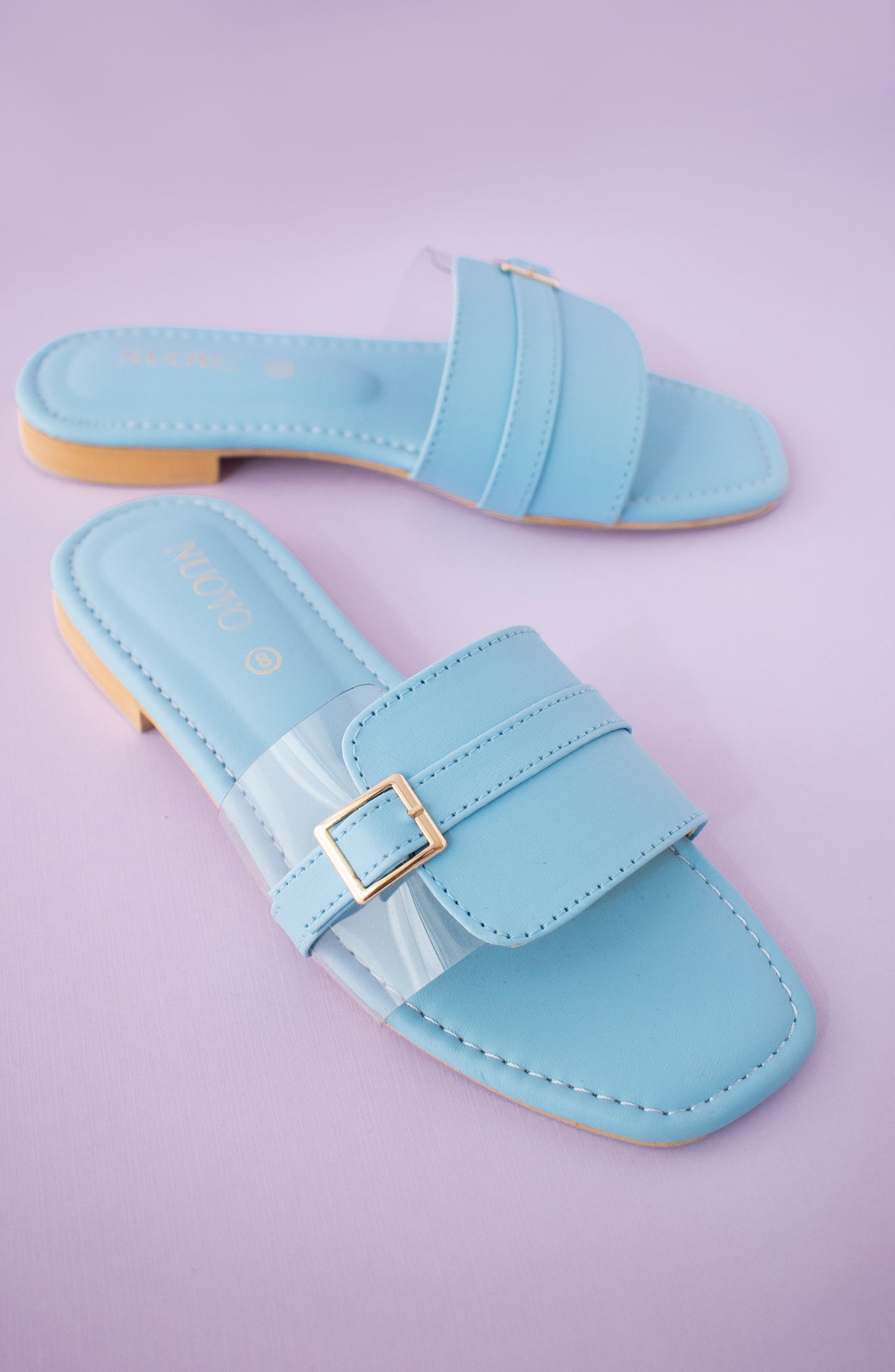 ORFS-99 L-BLUE MIX  FOOTWEAR FLAT SANDALS