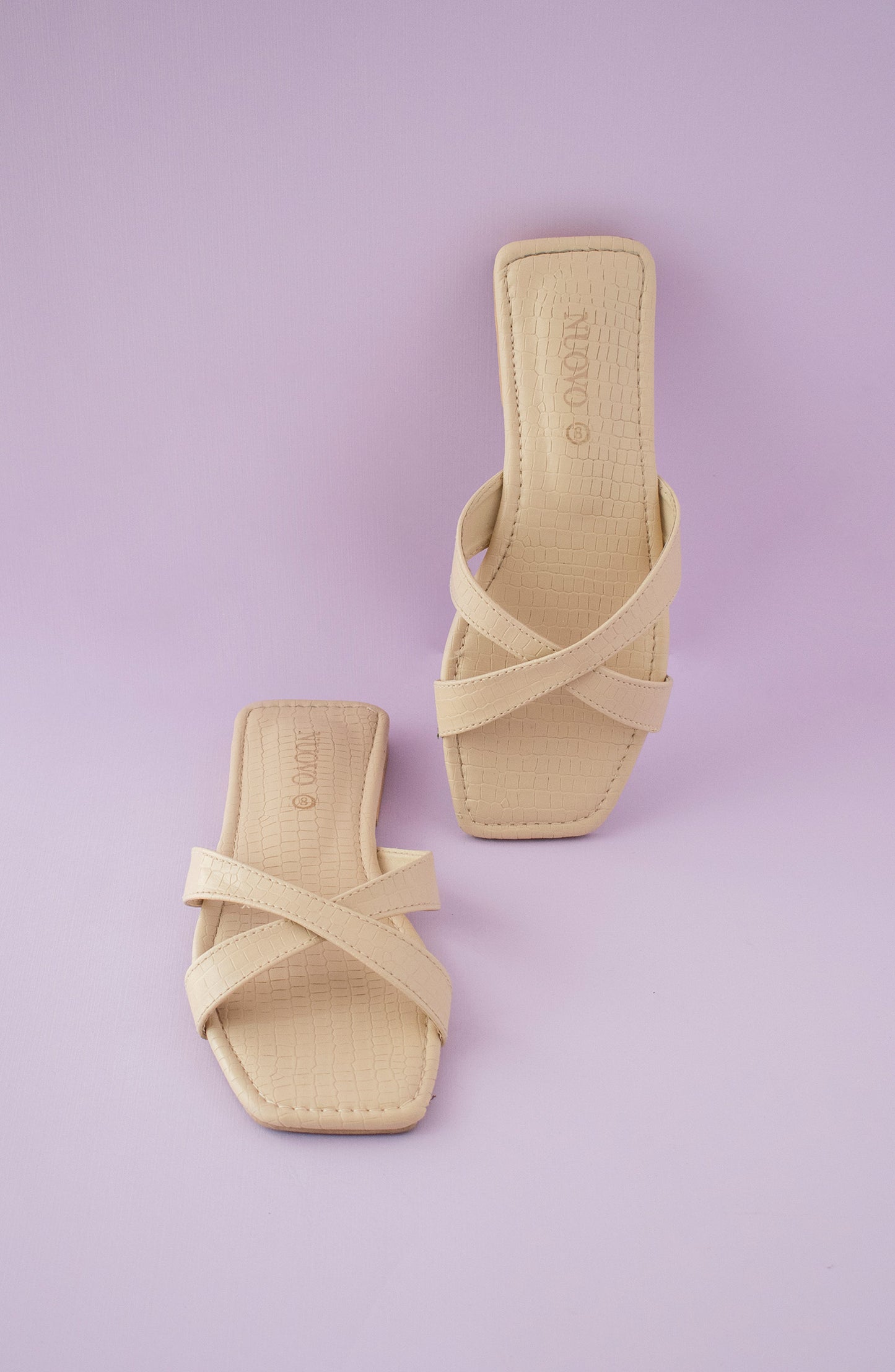 ORFS-100 BEIGE MIX  FOOTWEAR FLAT SANDALS