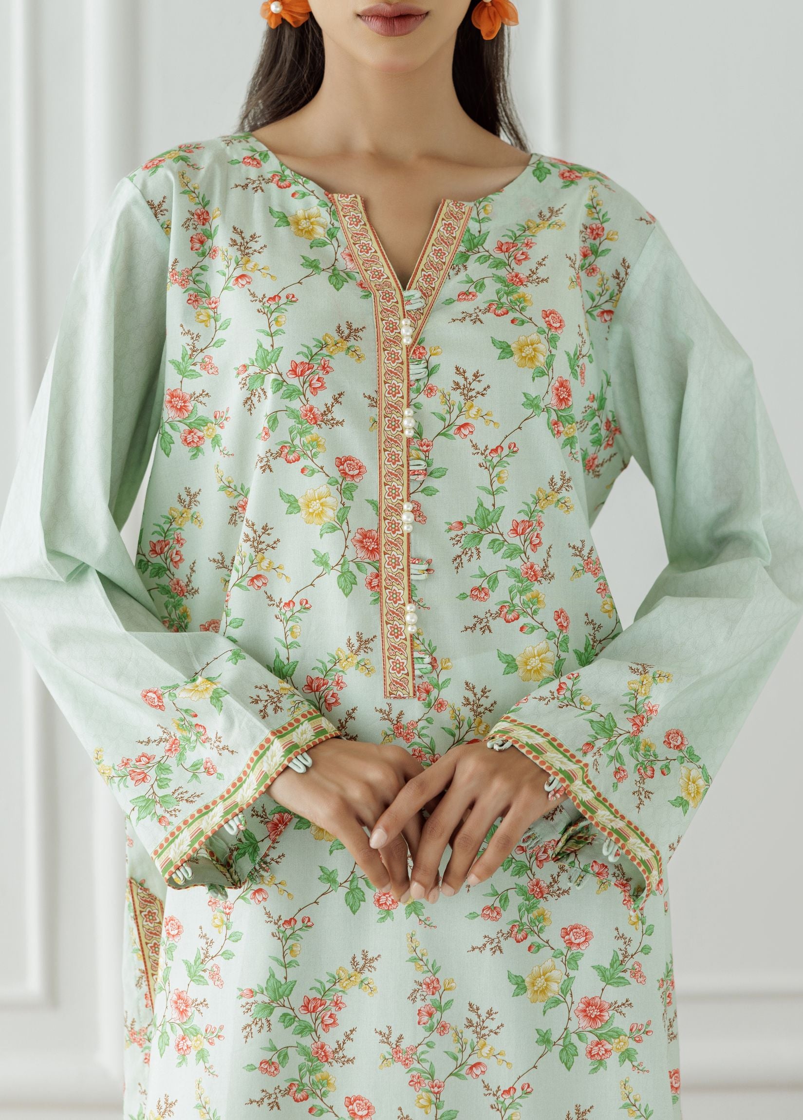 UNSTITCHED Printed Lawn Shirt - 1 Piece - HCS-24-100